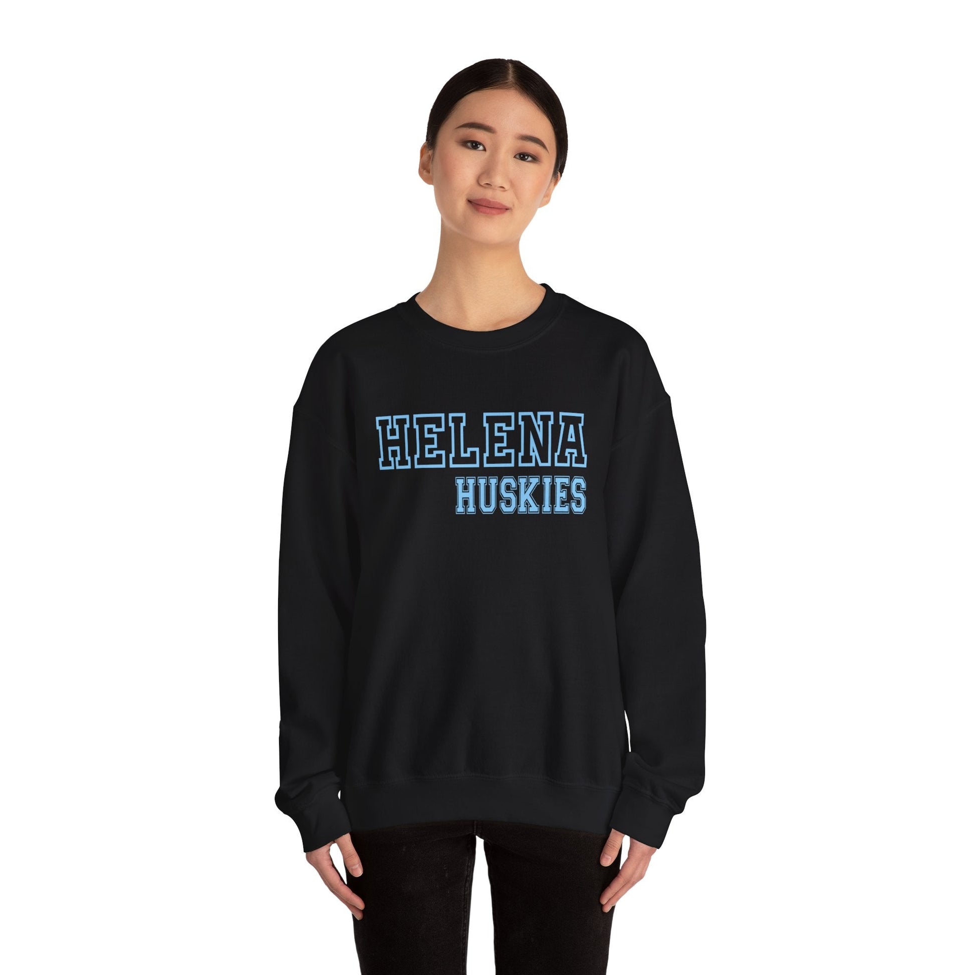 Helena Huskies cursive Heavy Blend™ Crewneck Sweatshirt - joyful