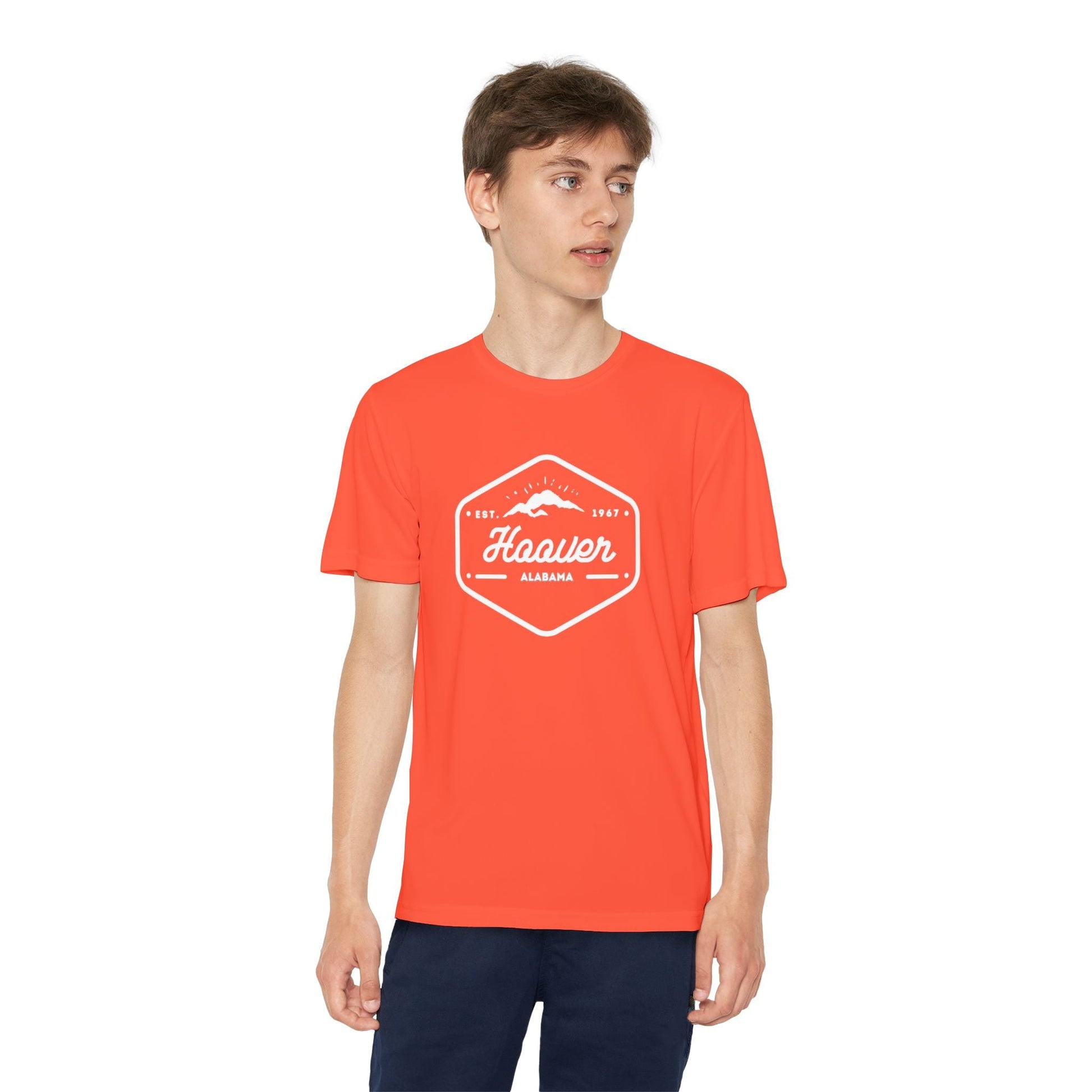 Hoover Badge - Youth Dri - fit Tshirt - joyful