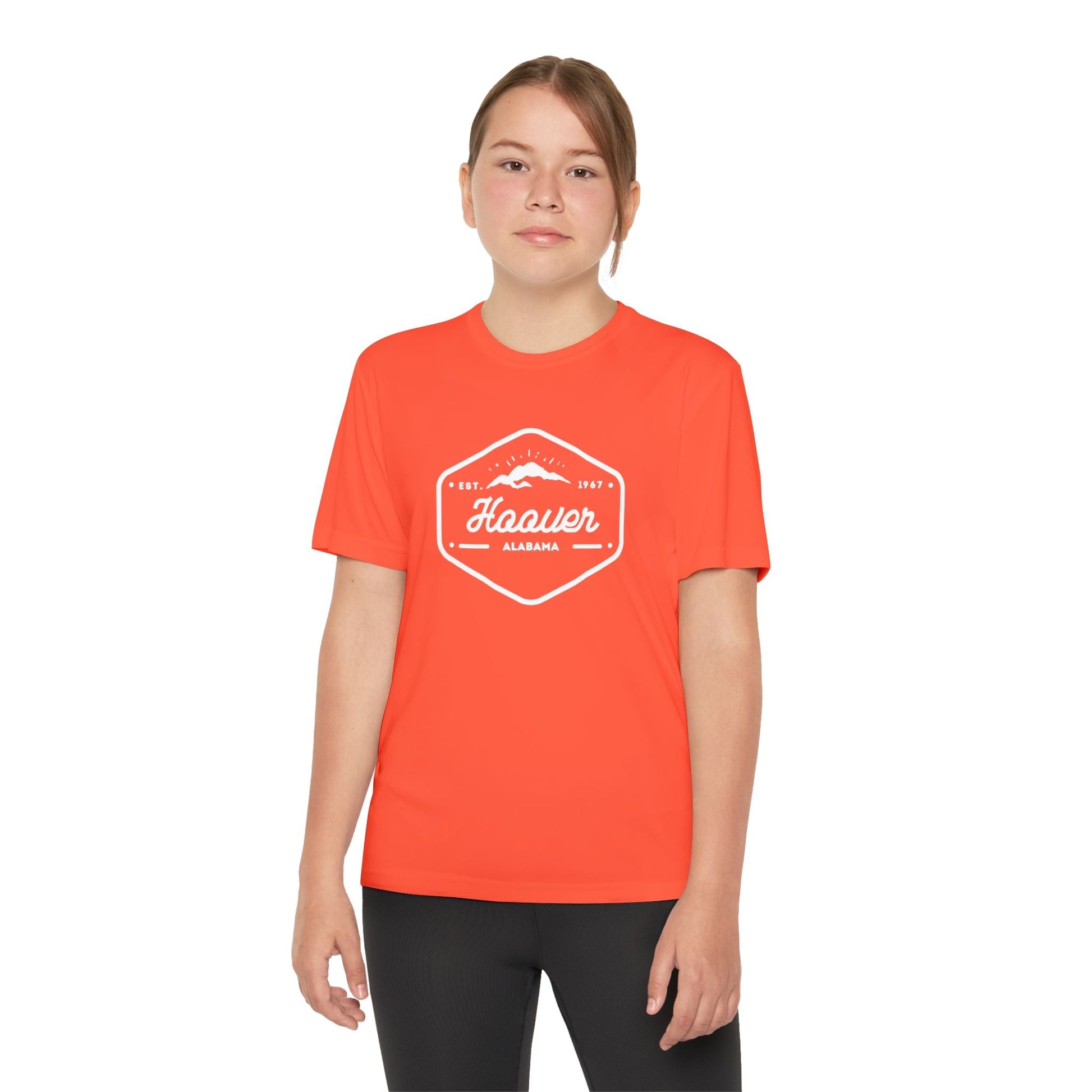 Hoover Badge - Youth Dri - fit Tshirt - joyful