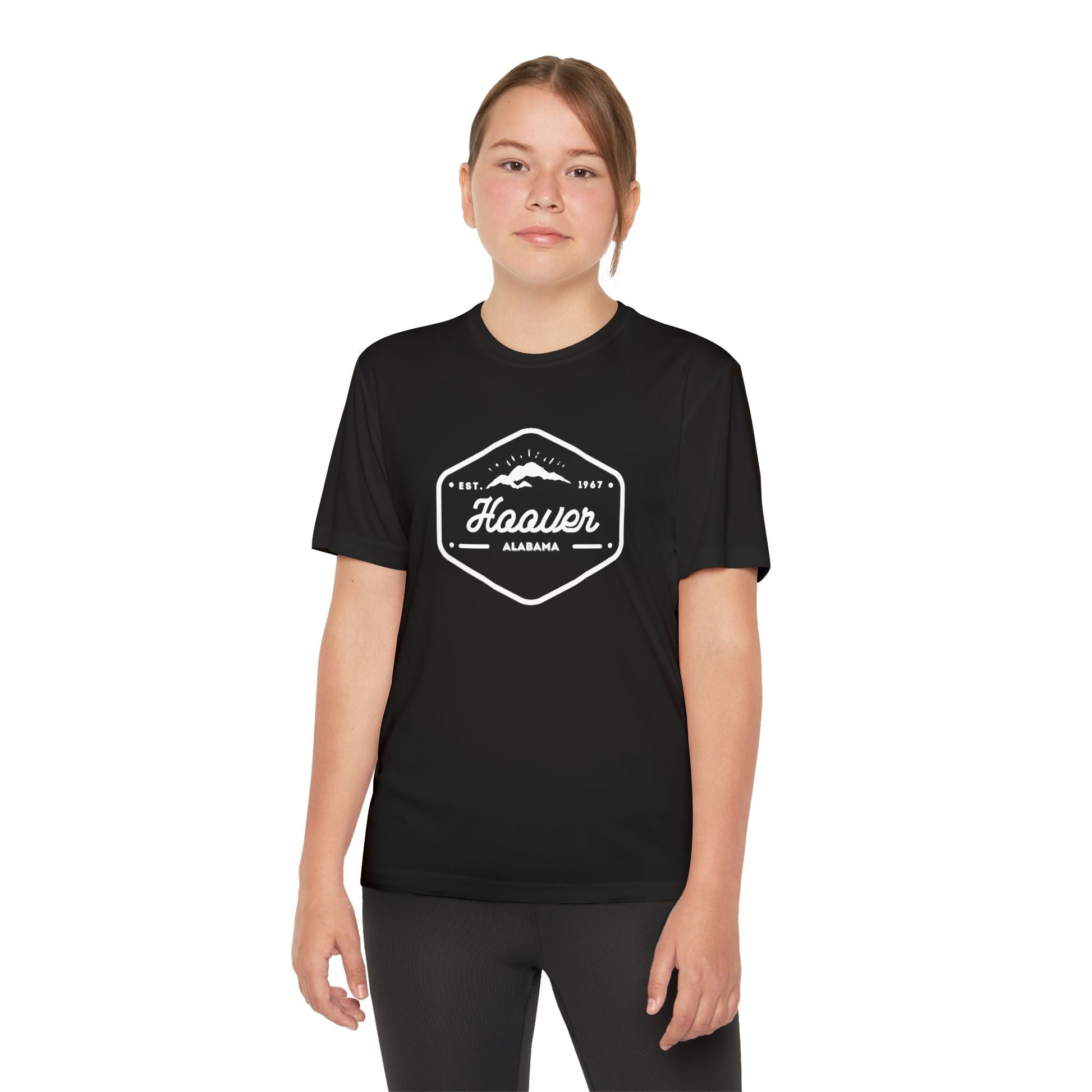 Hoover Badge - Youth Dri - fit Tshirt - joyful