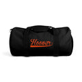 Hoover Cursive - Black Duffel Bag - joyful