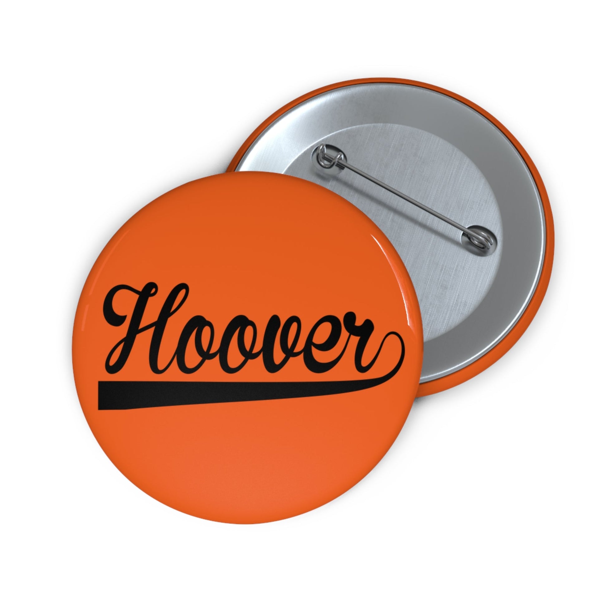 Hoover Cursive - Custom Pin Buttons - joyful