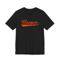 Hoover cursive underline - Bella Canvas Unisex Tshirt - joyful