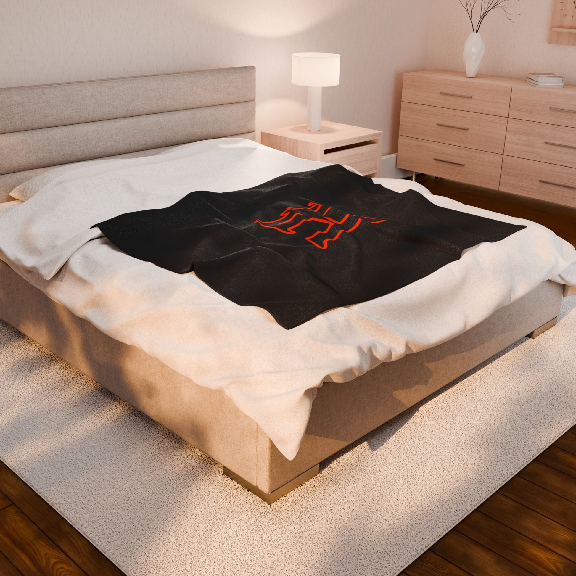 Hoover H Velveteen Plush Blanket - joyful
