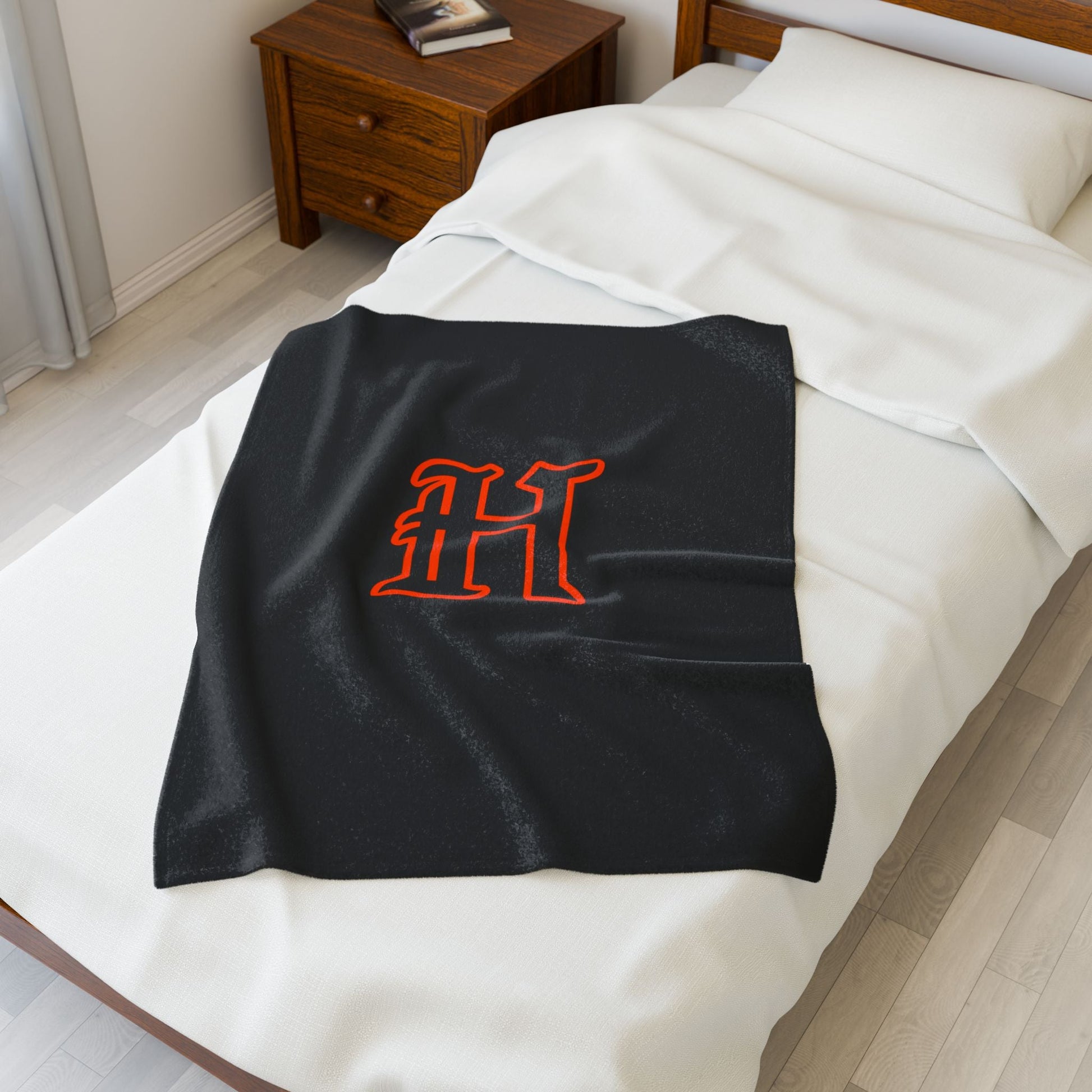 Hoover H Velveteen Plush Blanket - joyful