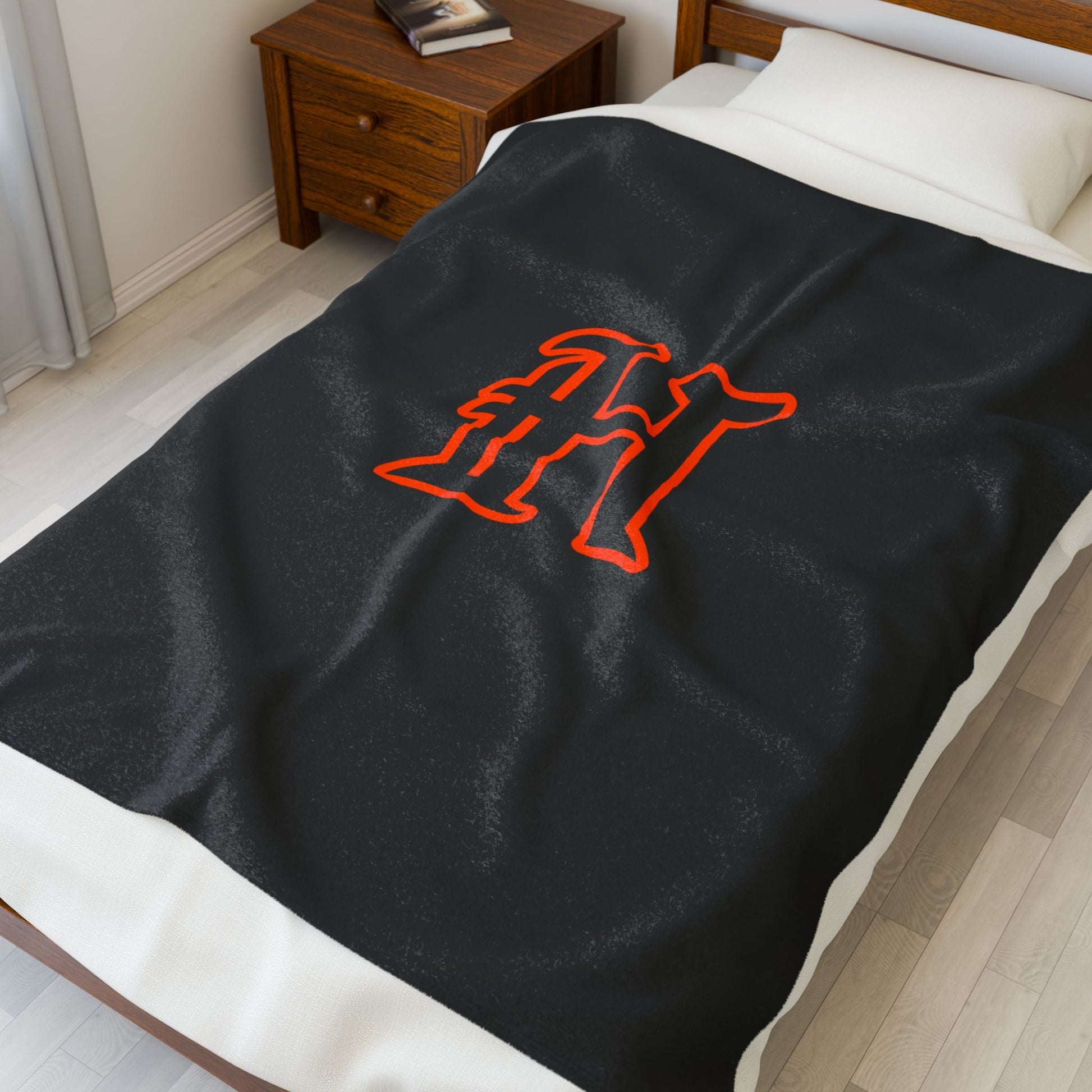 Hoover H Velveteen Plush Blanket - joyful