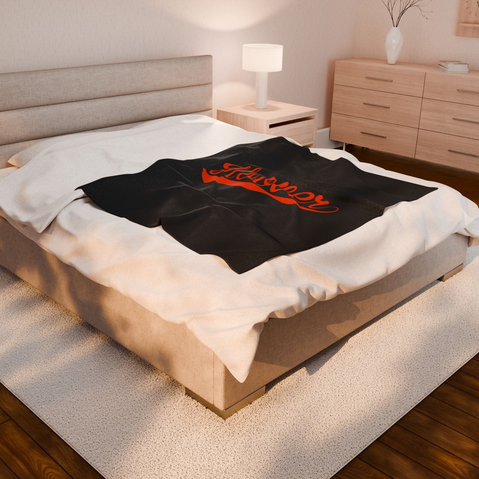 Hoover Velveteen Plush Blanket - joyful
