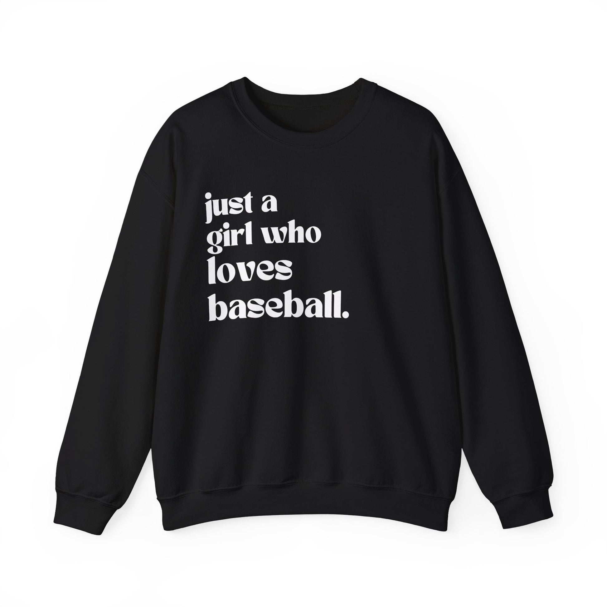 Just a Girl Who Love Baseball Crewneck Sweatshirt - joyful