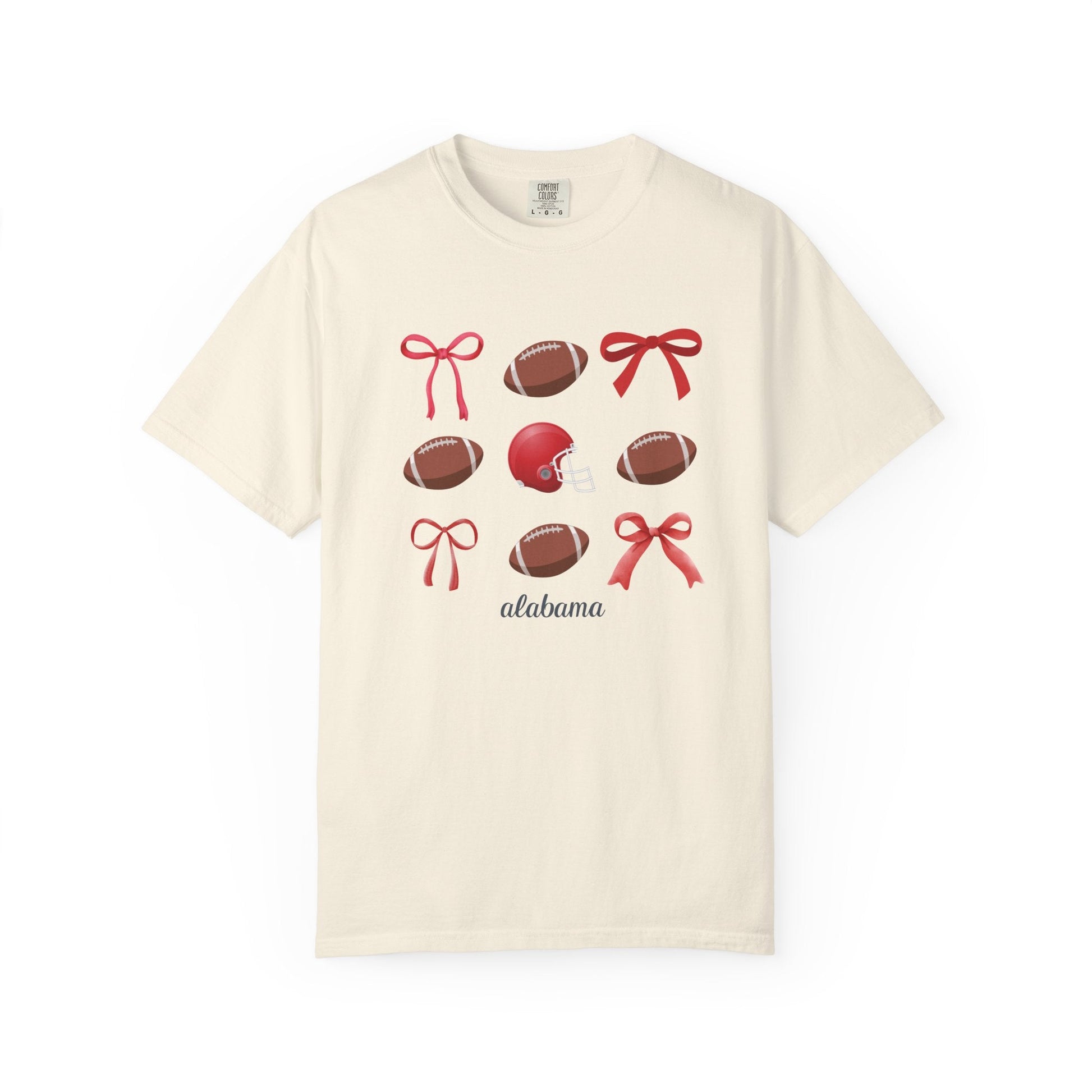 Alabama - Balls & Bows Comfort Colors T-shirt - joyful