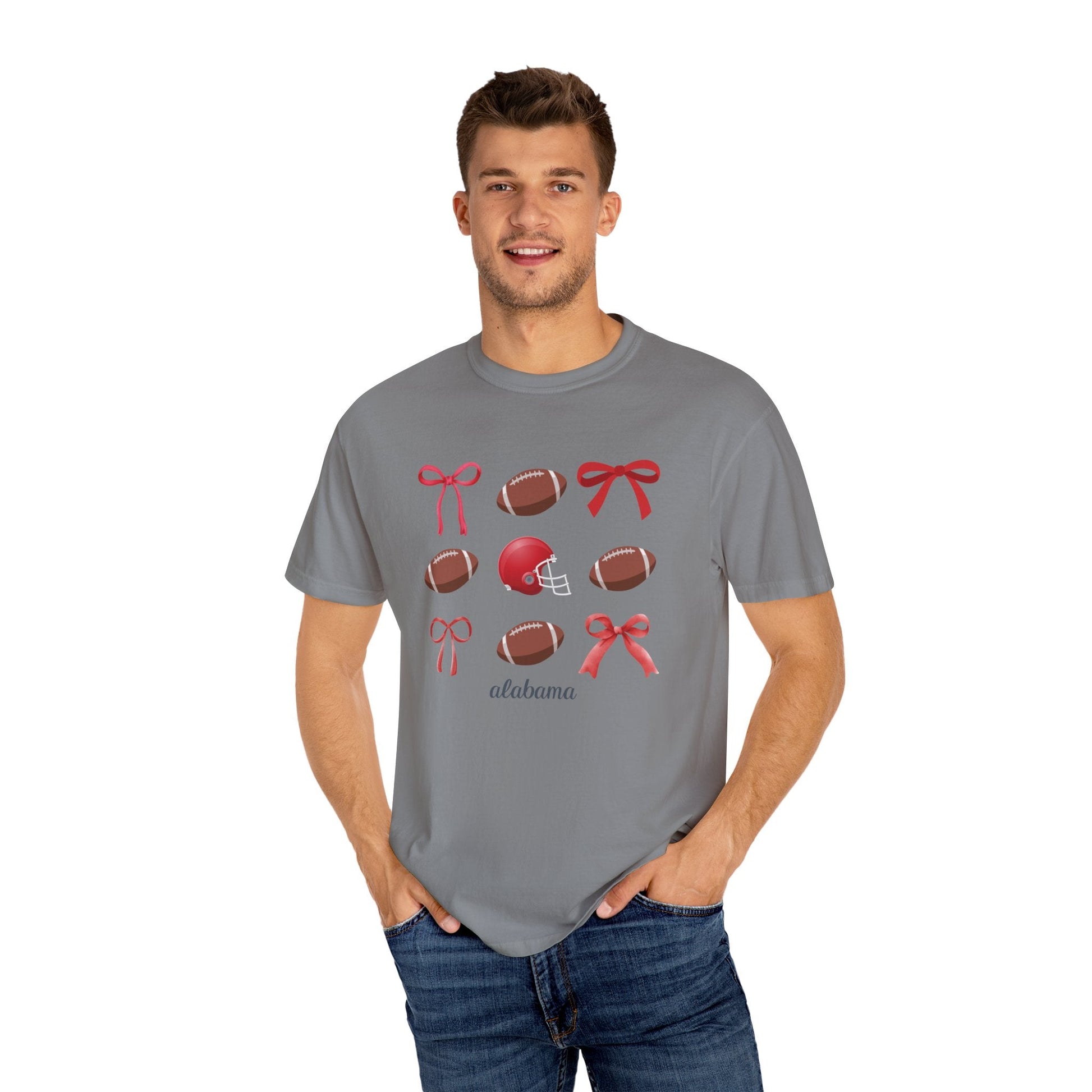 Alabama - Balls & Bows Comfort Colors T-shirt - joyful