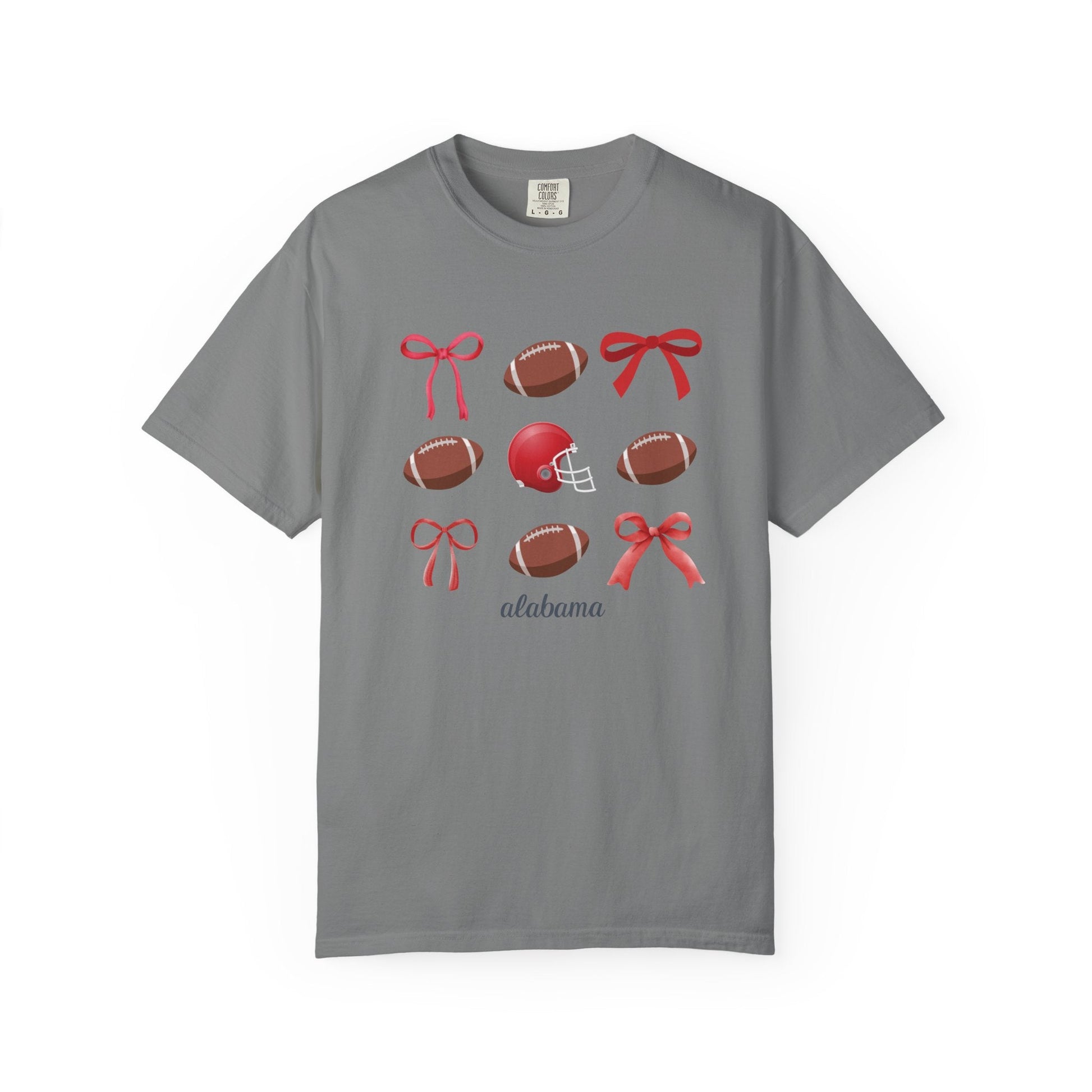 Alabama - Balls & Bows Comfort Colors T-shirt - joyful