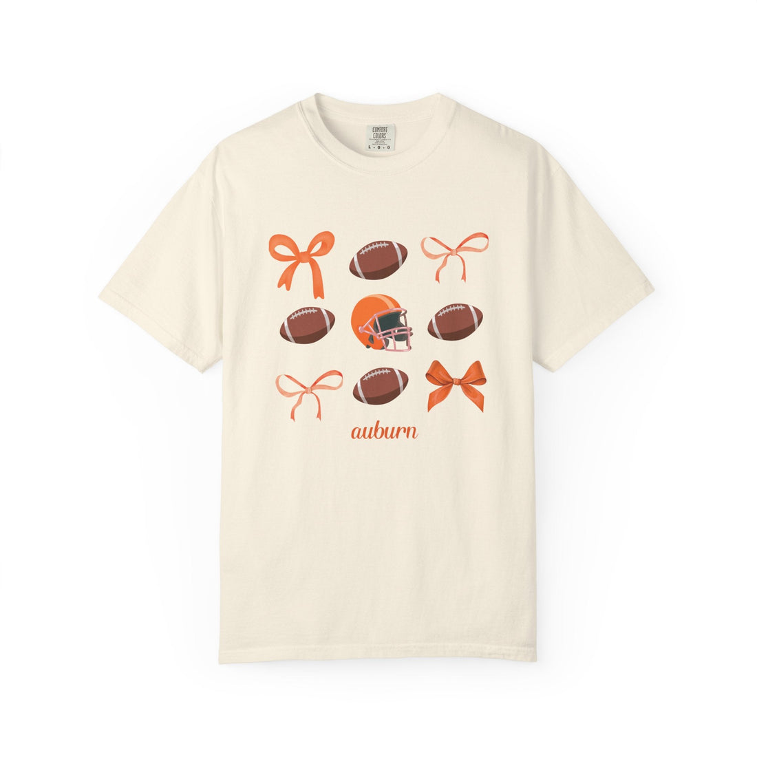 Auburn - Balls & Bows Comfort Colors T-shirt - joyful