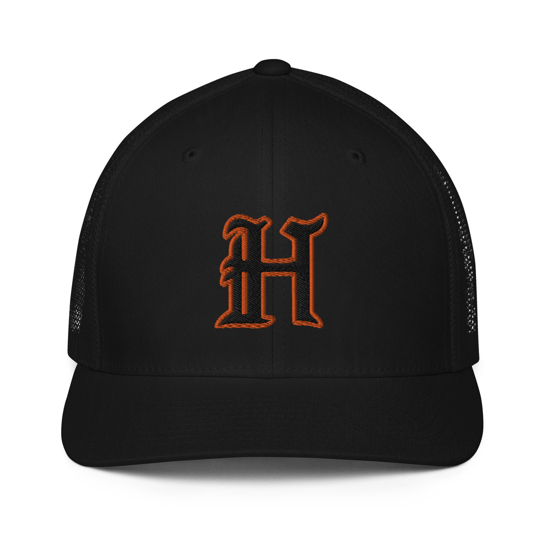 Hoover H Mesh back trucker cap.