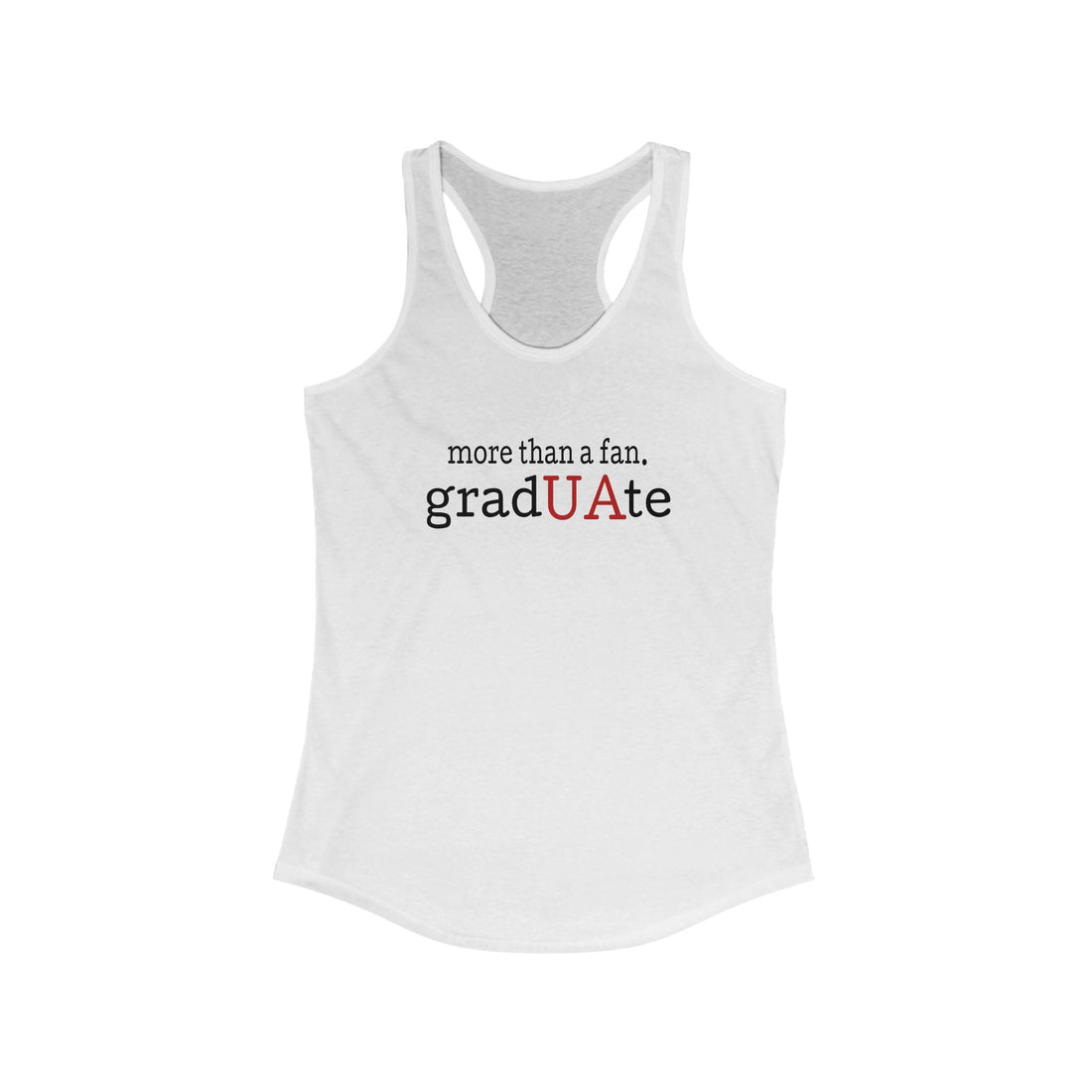 gradUAte - more than a fan 2 Ideal Racerback Tank - joyful