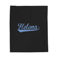 Helena Cursive Velveteen Plush Blanket - joyful