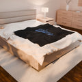 Helena Cursive Velveteen Plush Blanket - joyful