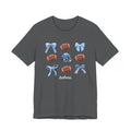 Helena - Football bow Unisex Jersey Short Sleeve Tee - joyful