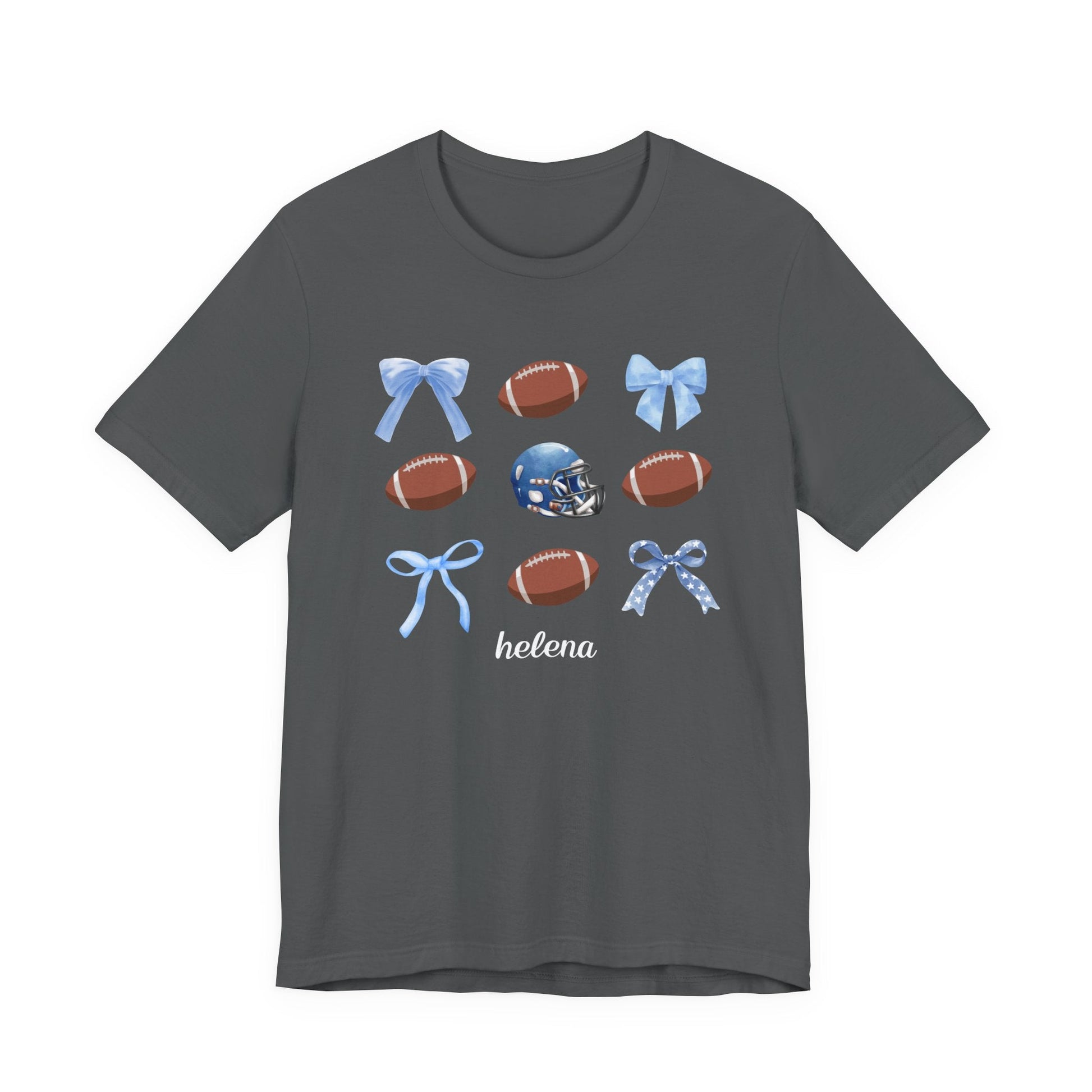 Helena - Football bow Unisex Jersey Short Sleeve Tee - joyful