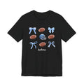 Helena - Football bow Unisex Jersey Short Sleeve Tee - joyful
