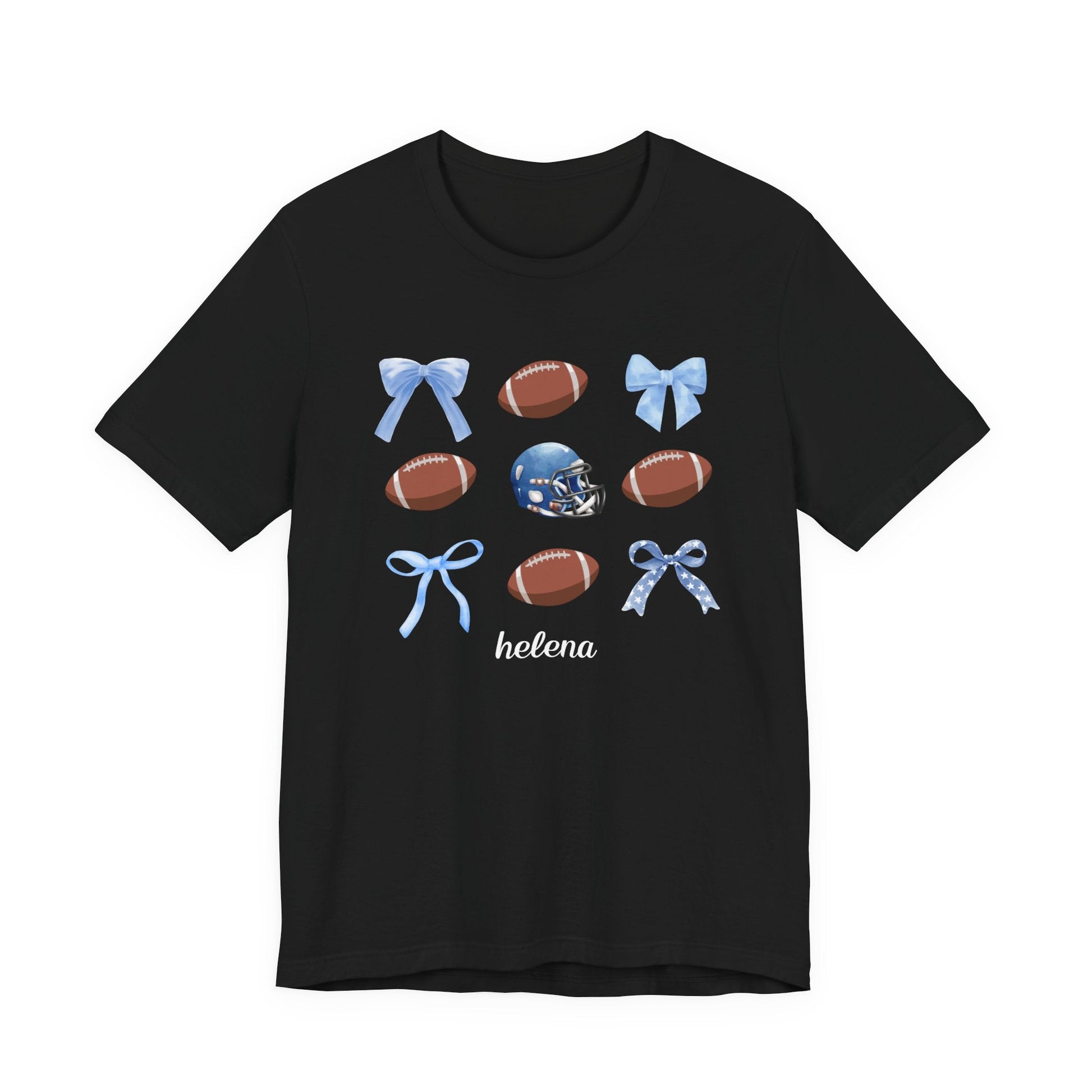 Helena - Football bow Unisex Jersey Short Sleeve Tee - joyful