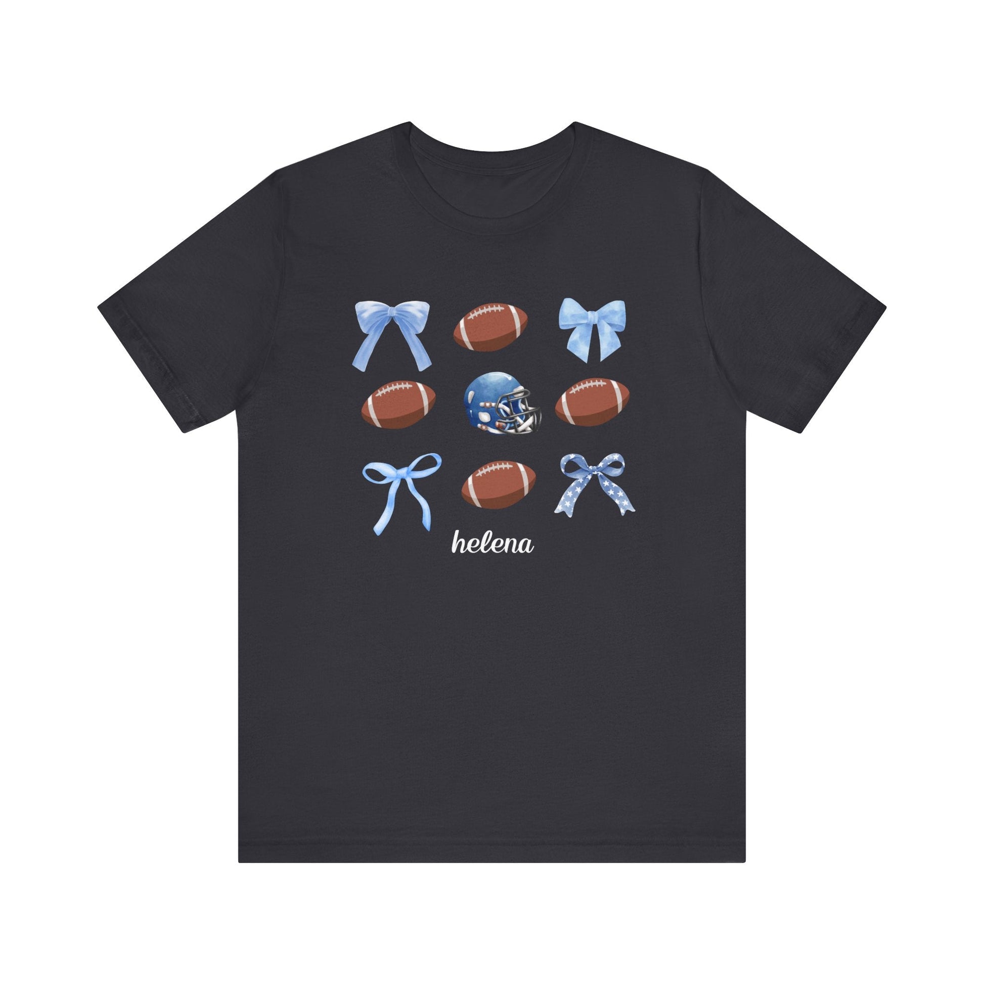 Helena - Football bow Unisex Jersey Short Sleeve Tee - joyful