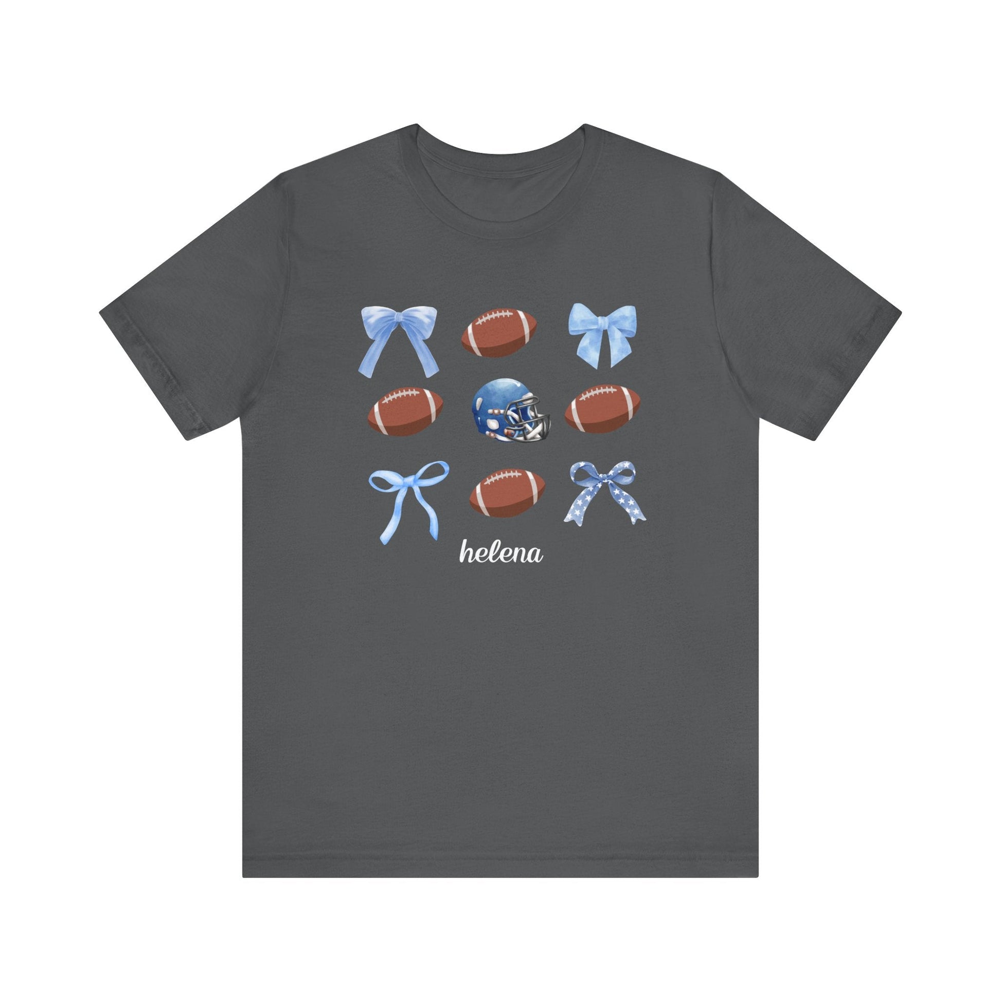 Helena - Football bow Unisex Jersey Short Sleeve Tee - joyful