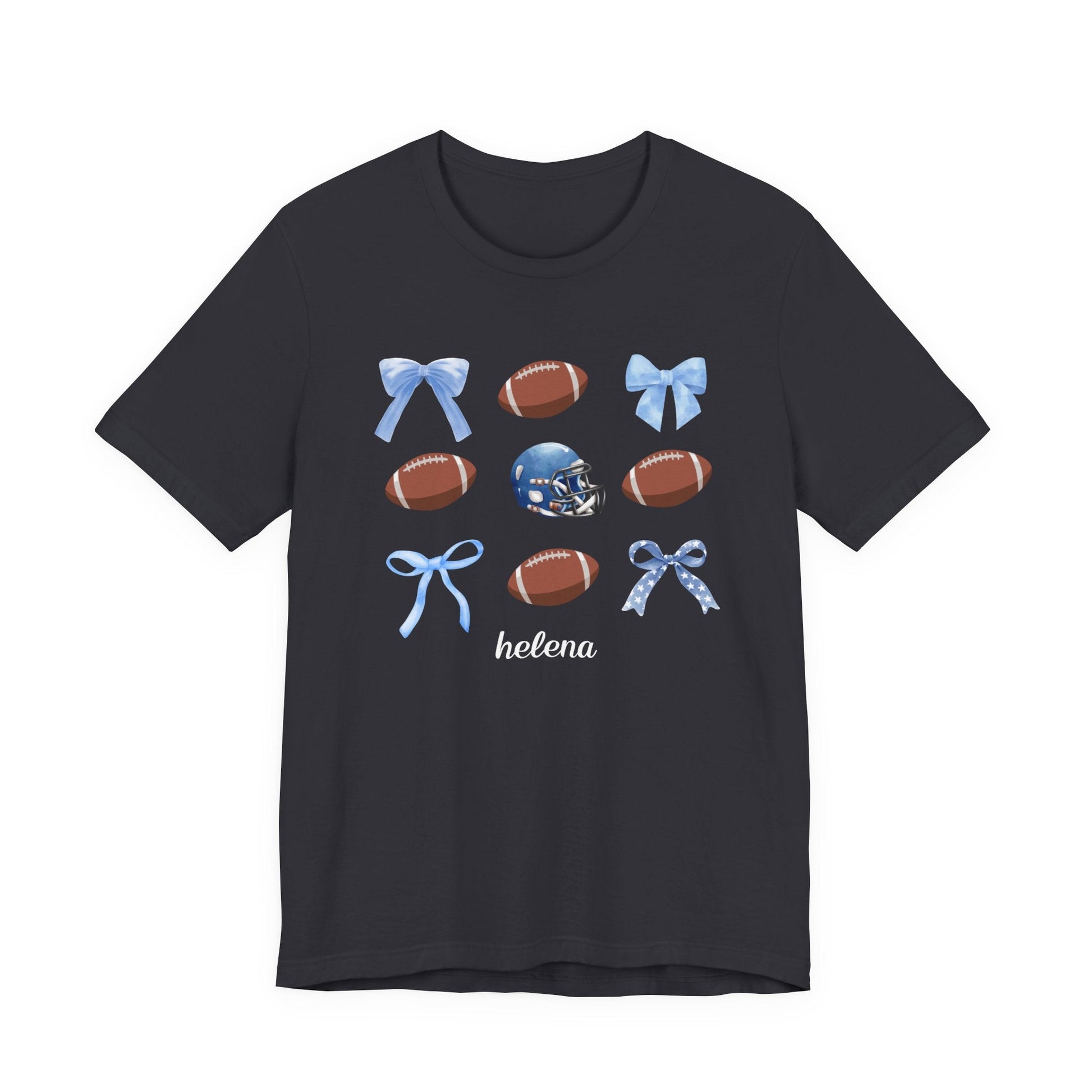 Helena - Football bow Unisex Jersey Short Sleeve Tee - joyful