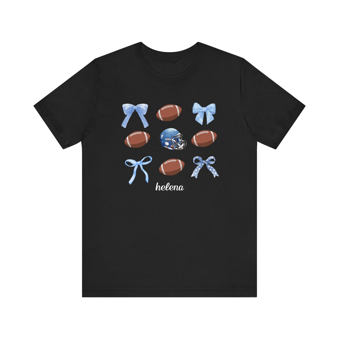 Helena - Football bow Unisex Jersey Short Sleeve Tee - joyful