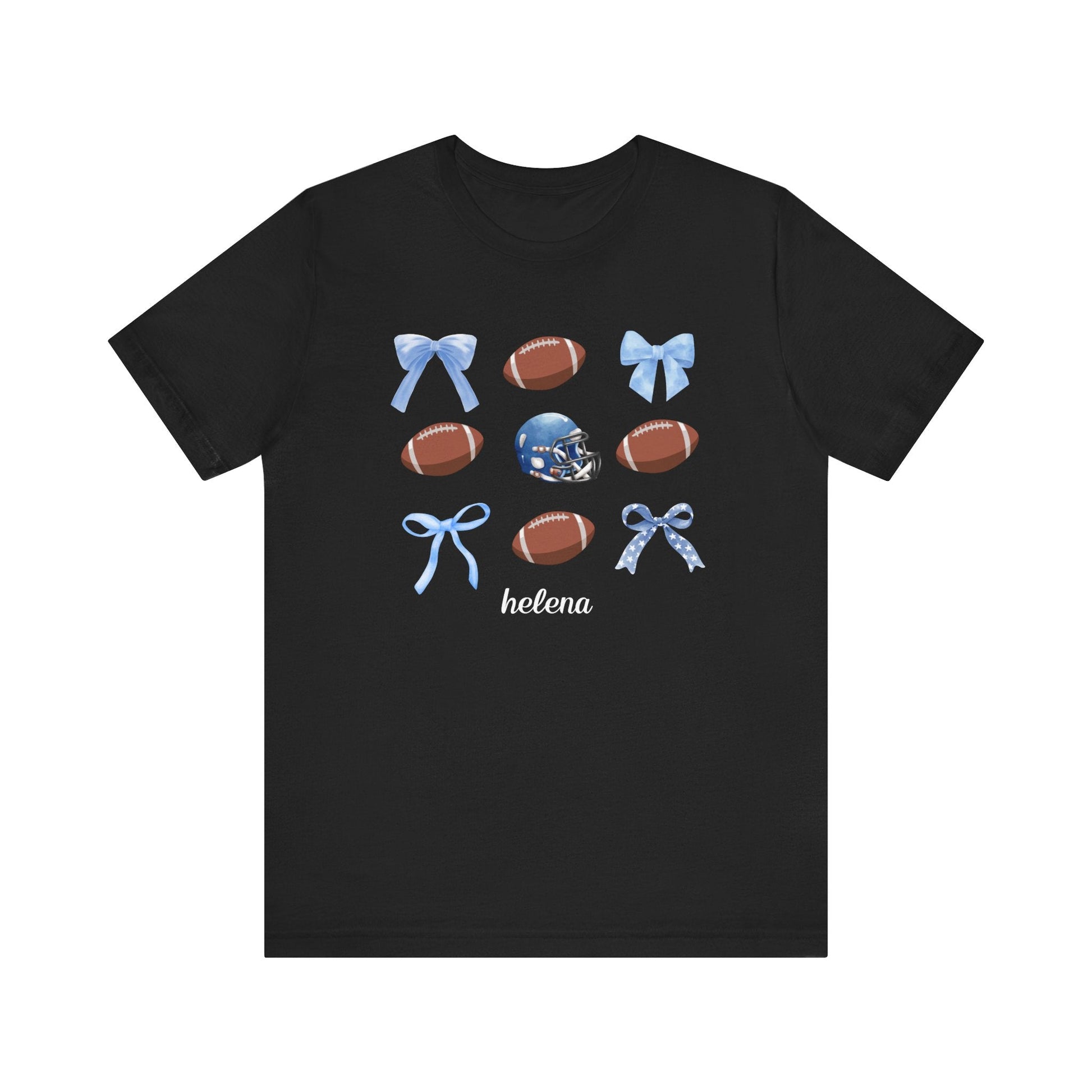 Helena - Football bow Unisex Jersey Short Sleeve Tee - joyful
