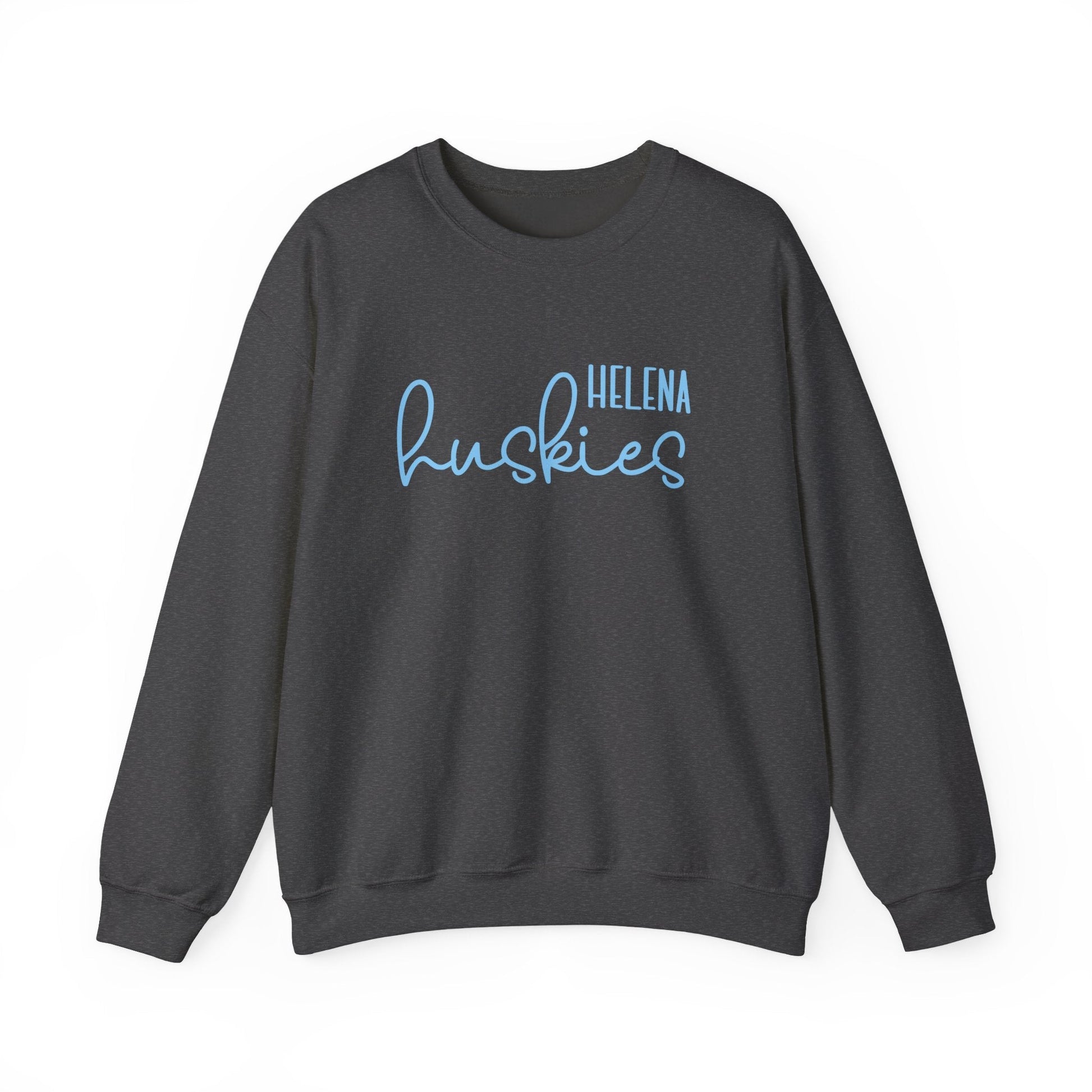 Helena Huskies cursive Heavy Blend™ Crewneck Sweatshirt - joyful