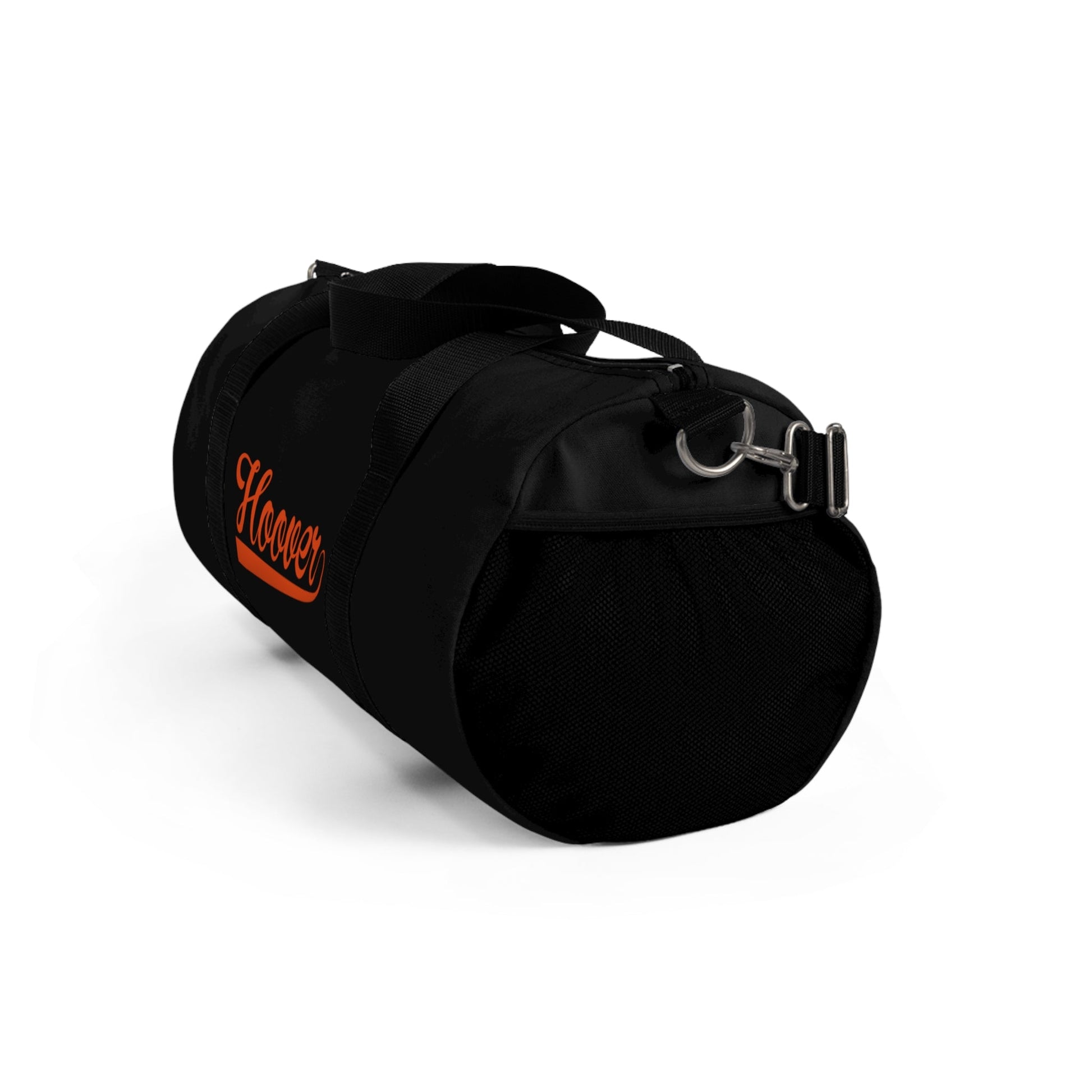 Hoover Cursive - Black Duffel Bag - joyful