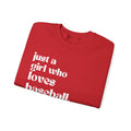 Just a Girl Who Love Baseball Crewneck Sweatshirt - joyful
