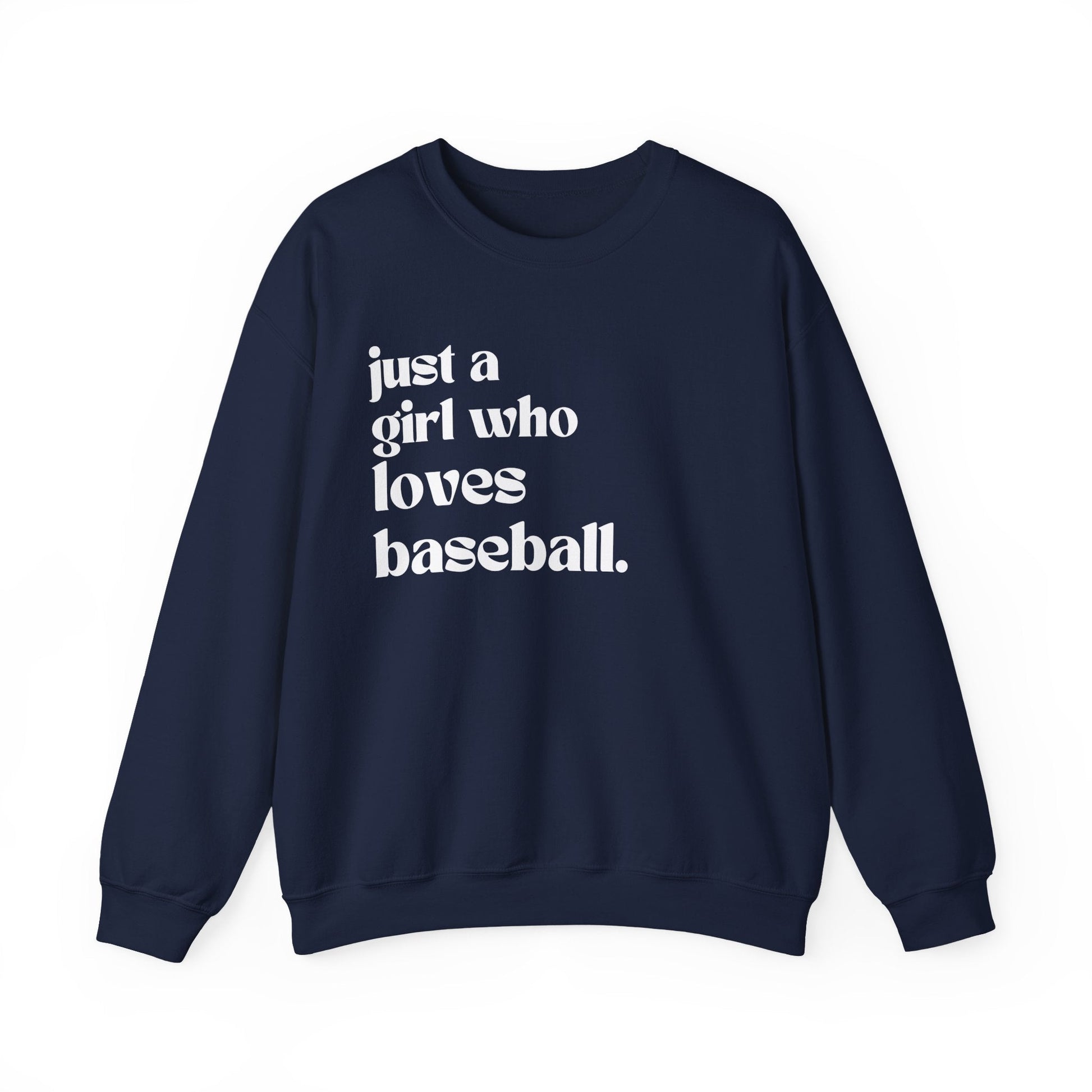 Just a Girl Who Love Baseball Crewneck Sweatshirt - joyful