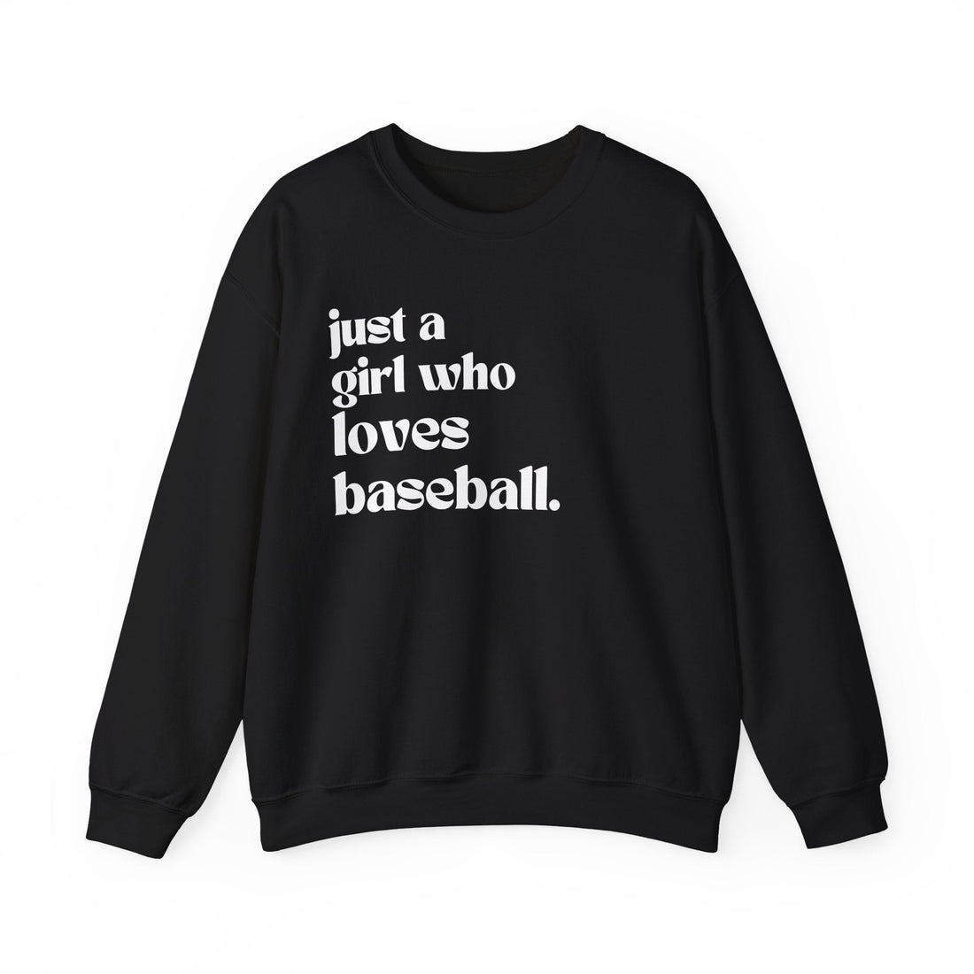 Just a Girl Who Love Baseball Crewneck Sweatshirt - joyful
