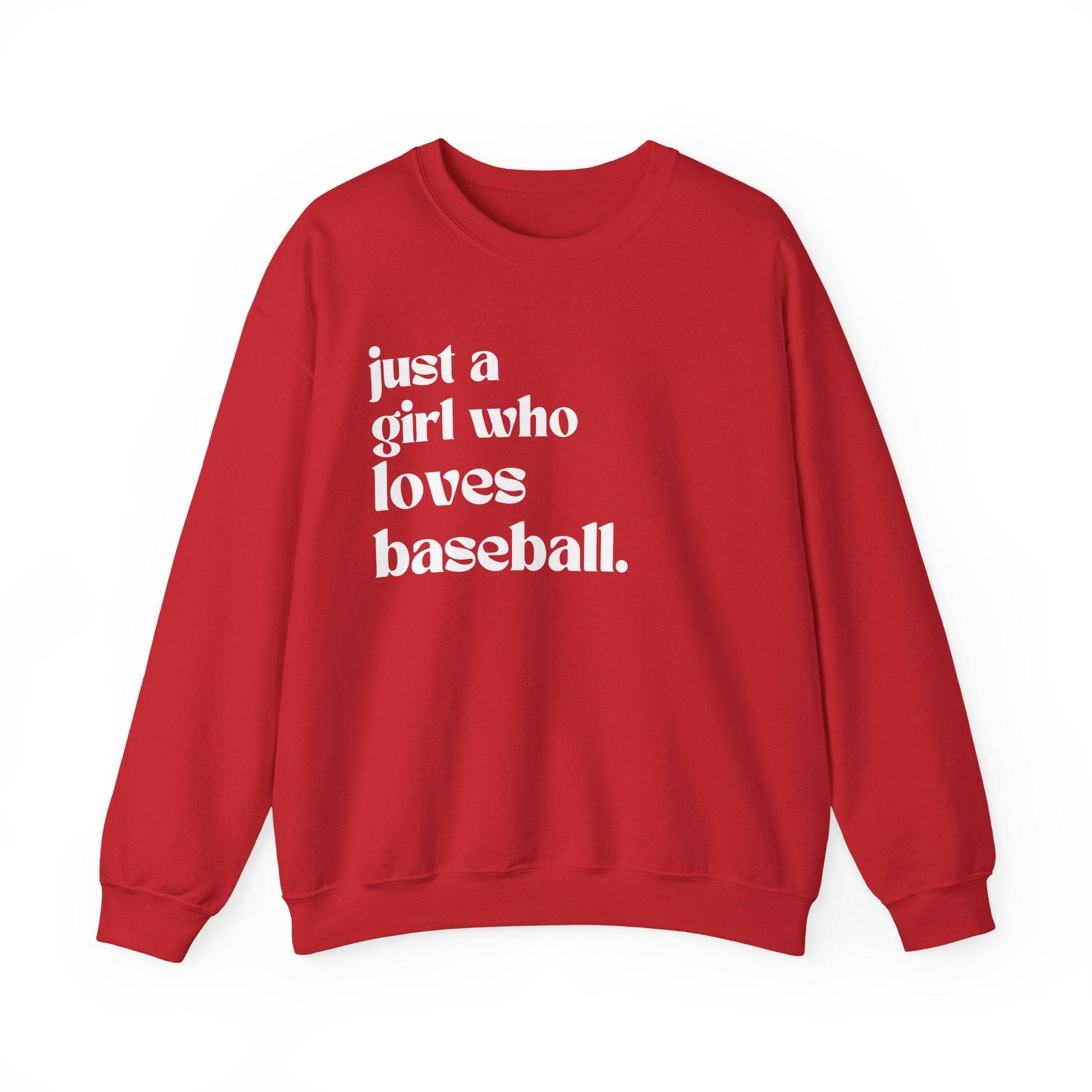 Just a Girl Who Love Baseball Crewneck Sweatshirt - joyful