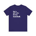 Just a Girl Who Love Baseball Short Sleeve Tee - joyful