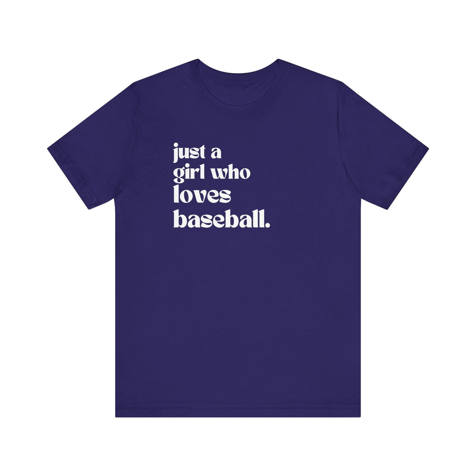 Just a Girl Who Love Baseball Short Sleeve Tee - joyful