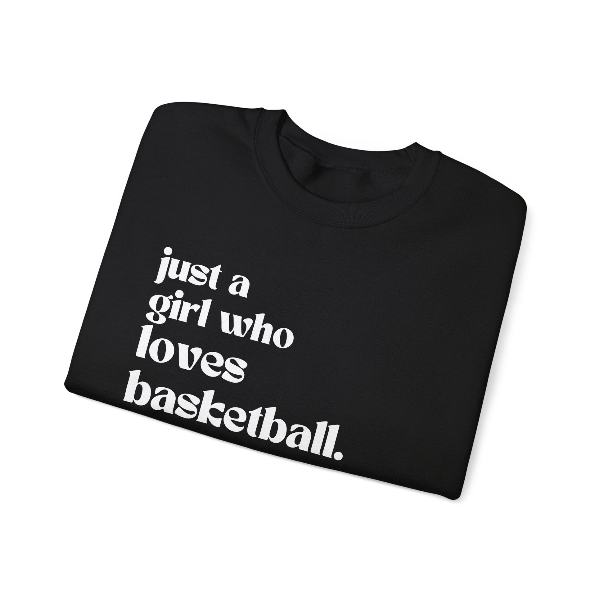 Just a Girl Who Love Basketball Crewneck Sweatshirt - joyful