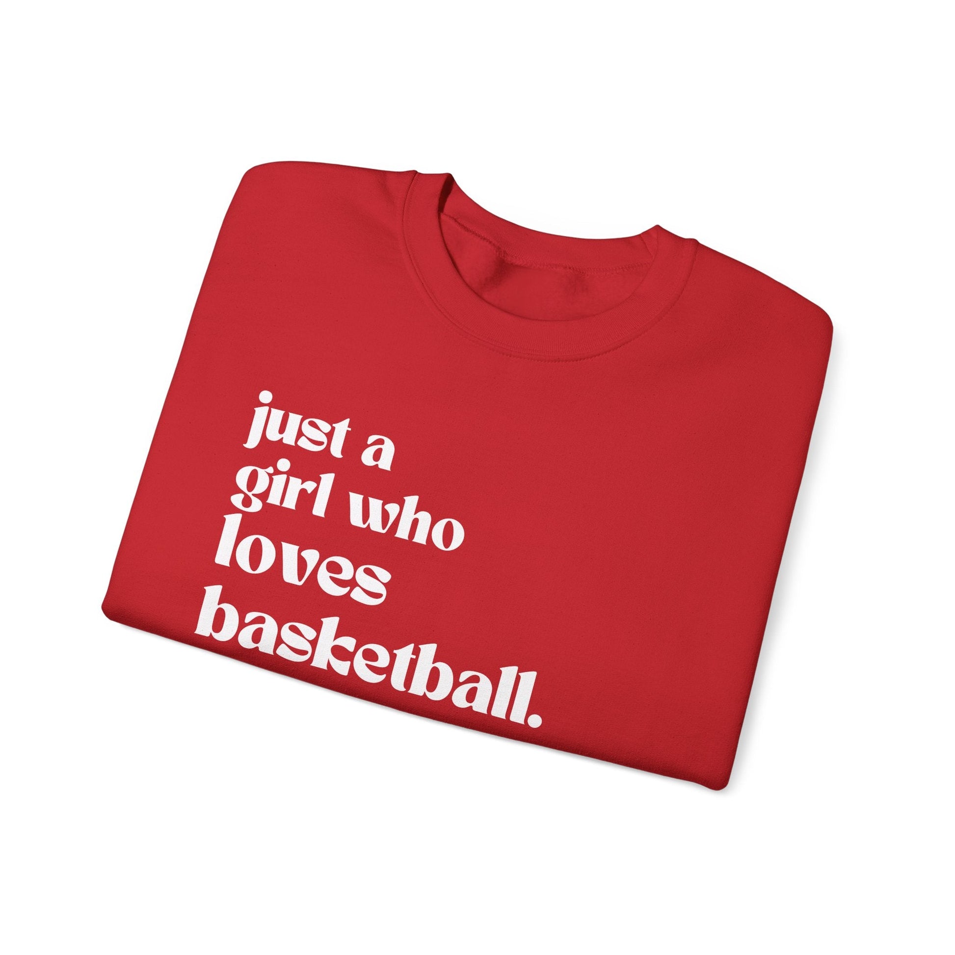 Just a Girl Who Love Basketball Crewneck Sweatshirt - joyful