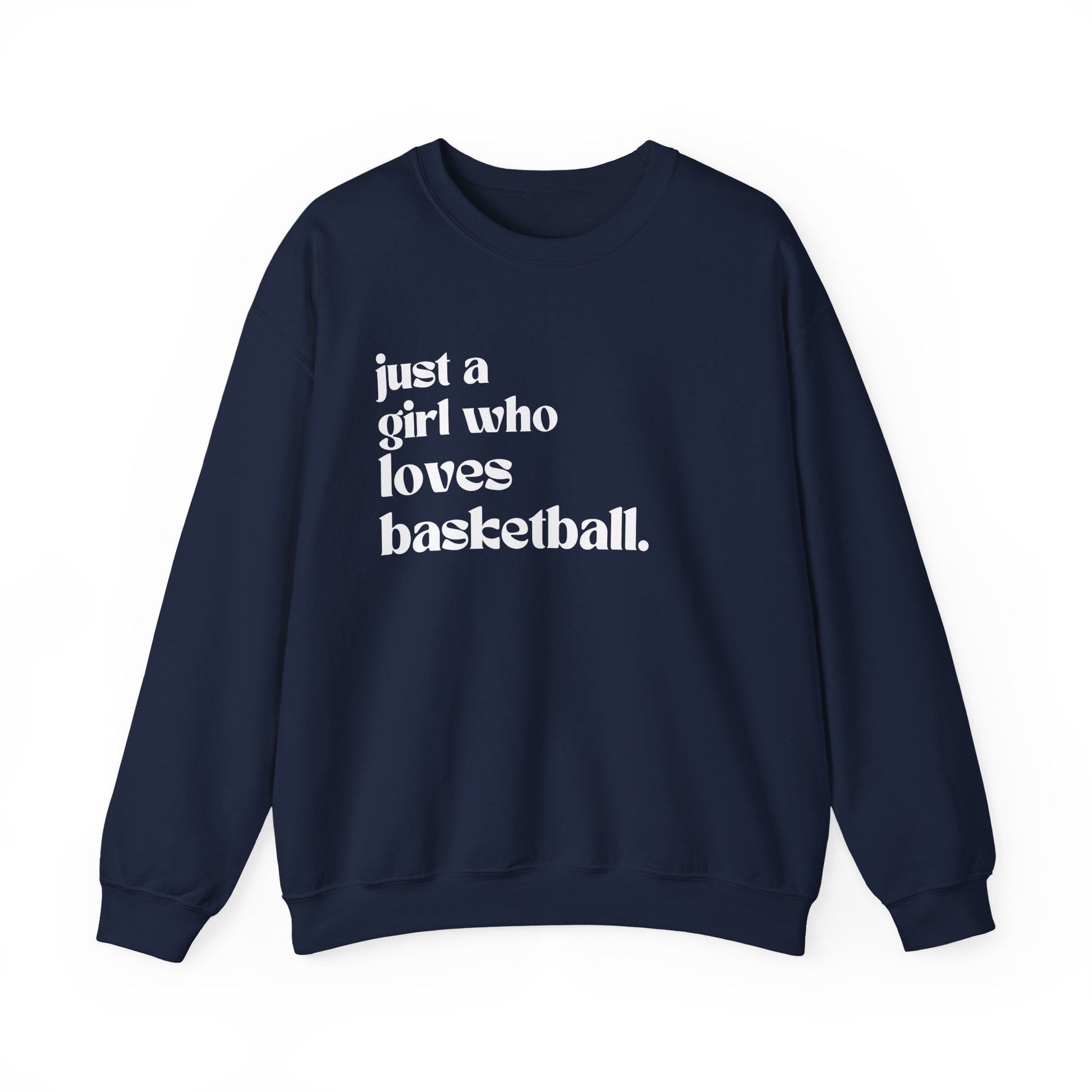 Just a Girl Who Love Basketball Crewneck Sweatshirt - joyful