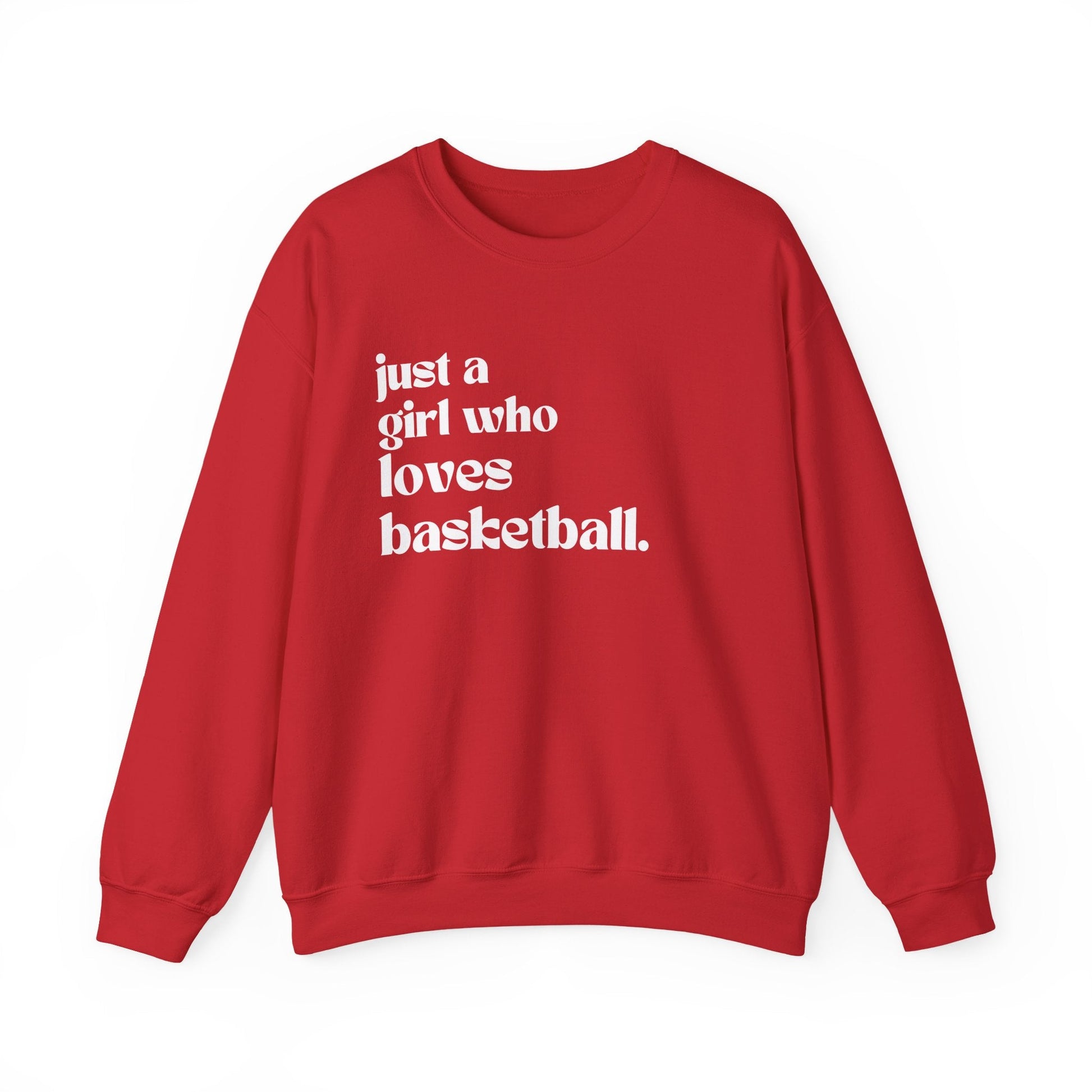 Just a Girl Who Love Basketball Crewneck Sweatshirt - joyful