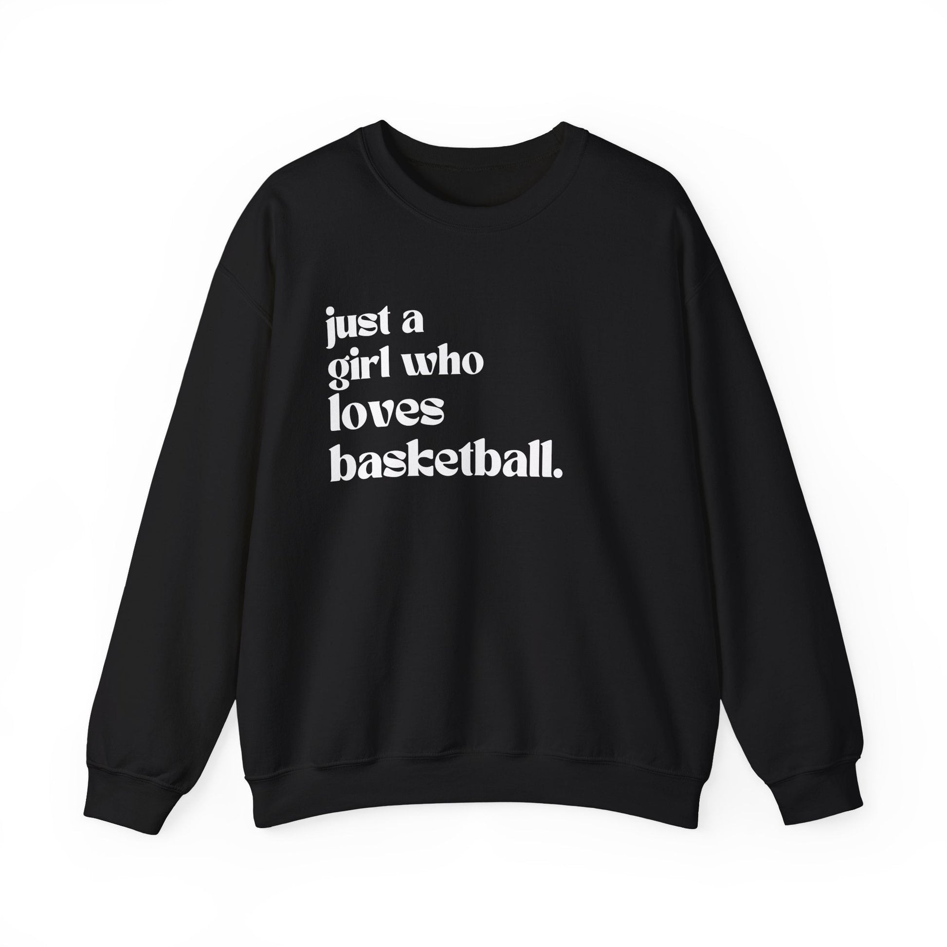 Just a Girl Who Love Basketball Crewneck Sweatshirt - joyful