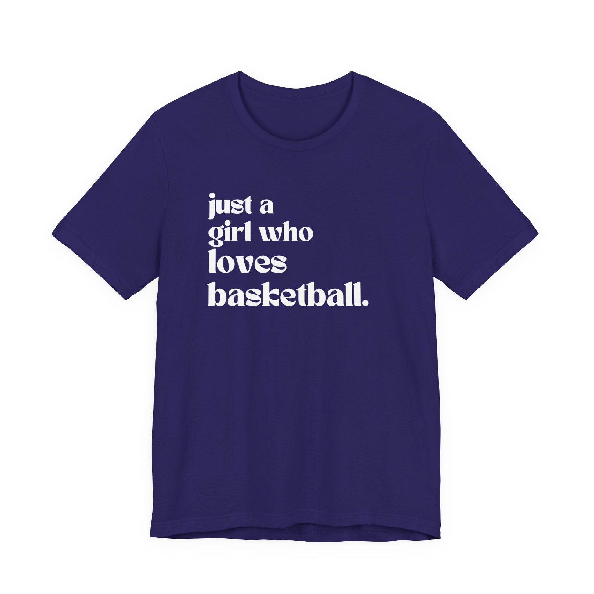Just a Girl Who Love Basketball Short Sleeve Tee - joyful