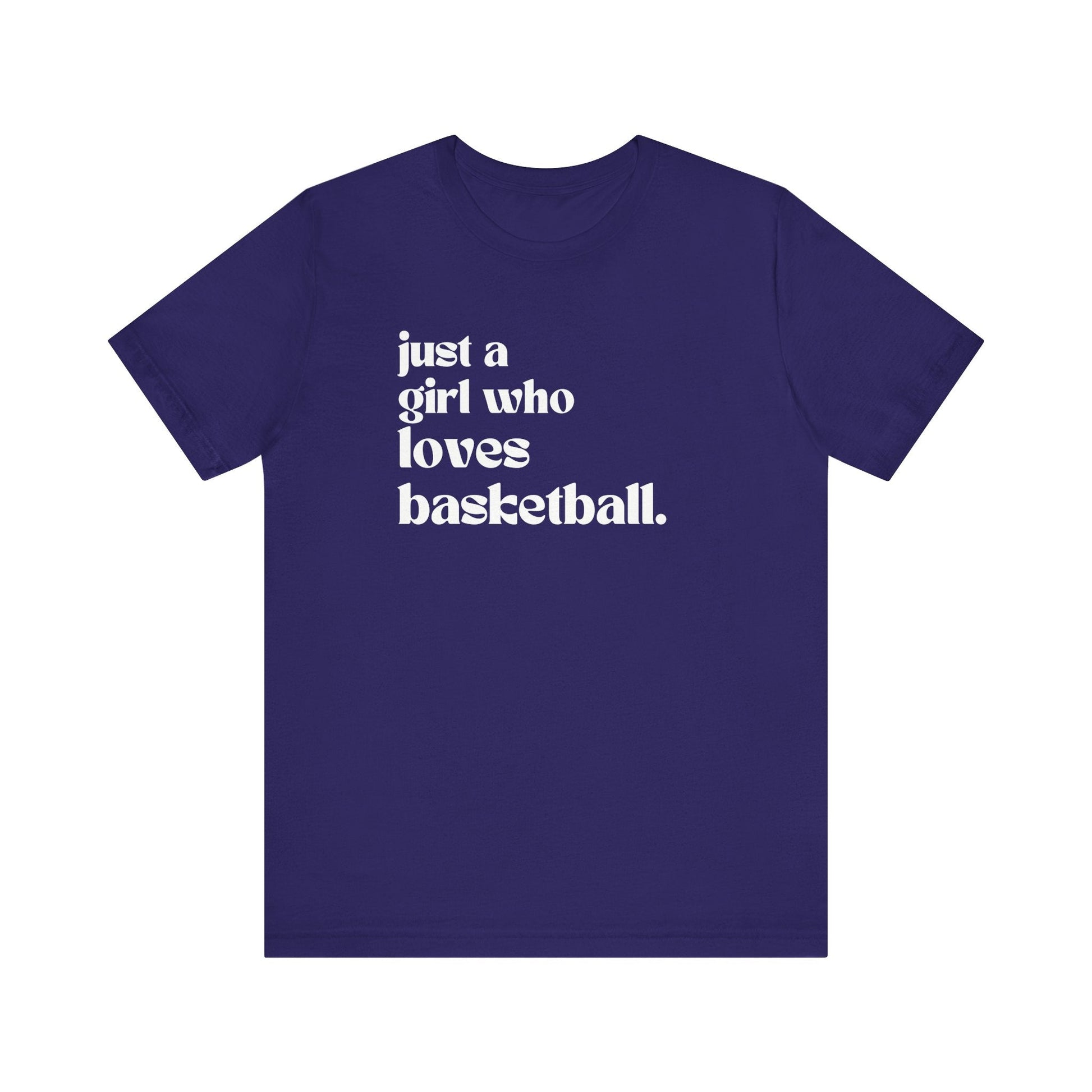 Just a Girl Who Love Basketball Short Sleeve Tee - joyful