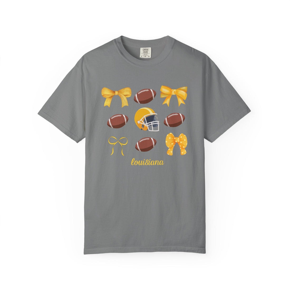 Louisiana - Balls & Bows Comfort Colors T-shirt - joyful