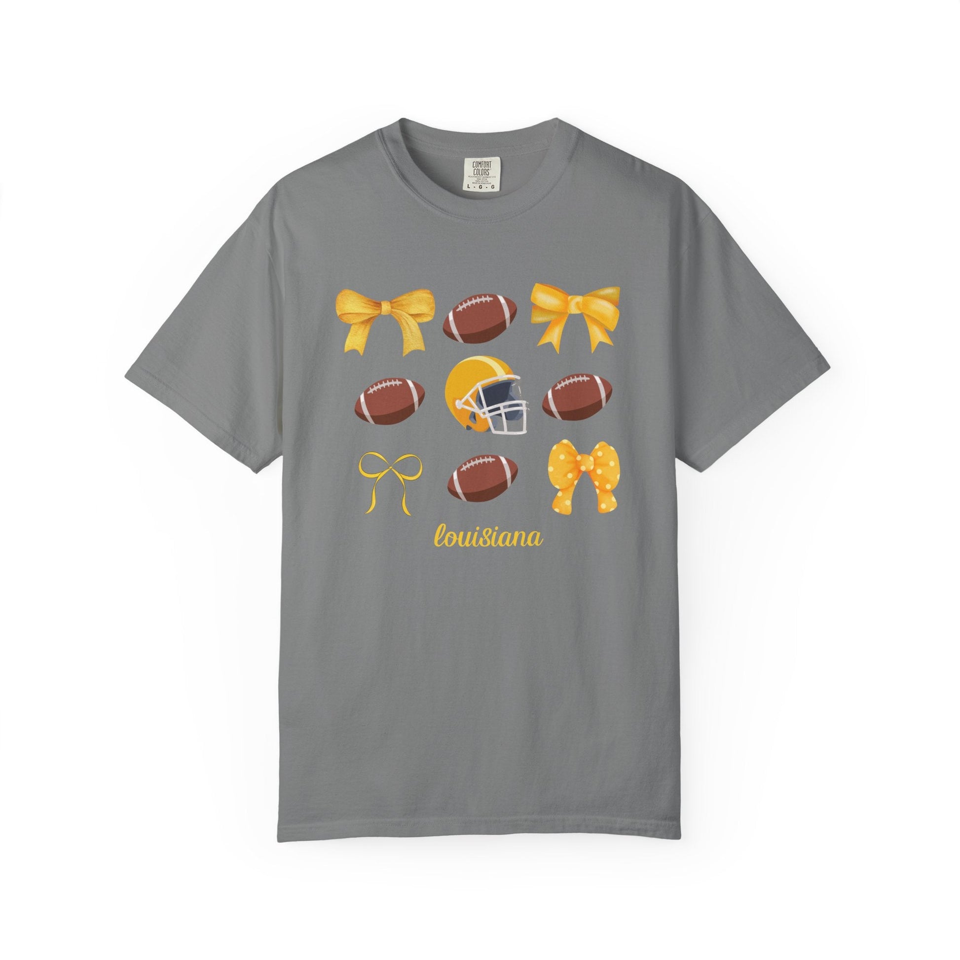 Louisiana - Balls & Bows Comfort Colors T-shirt - joyful