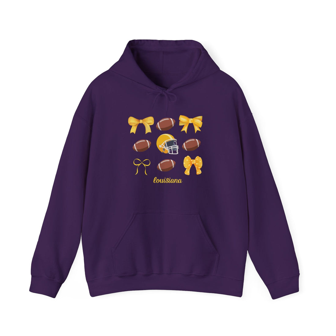 Louisiana Ribbon Hooded Sweatshirt - joyful