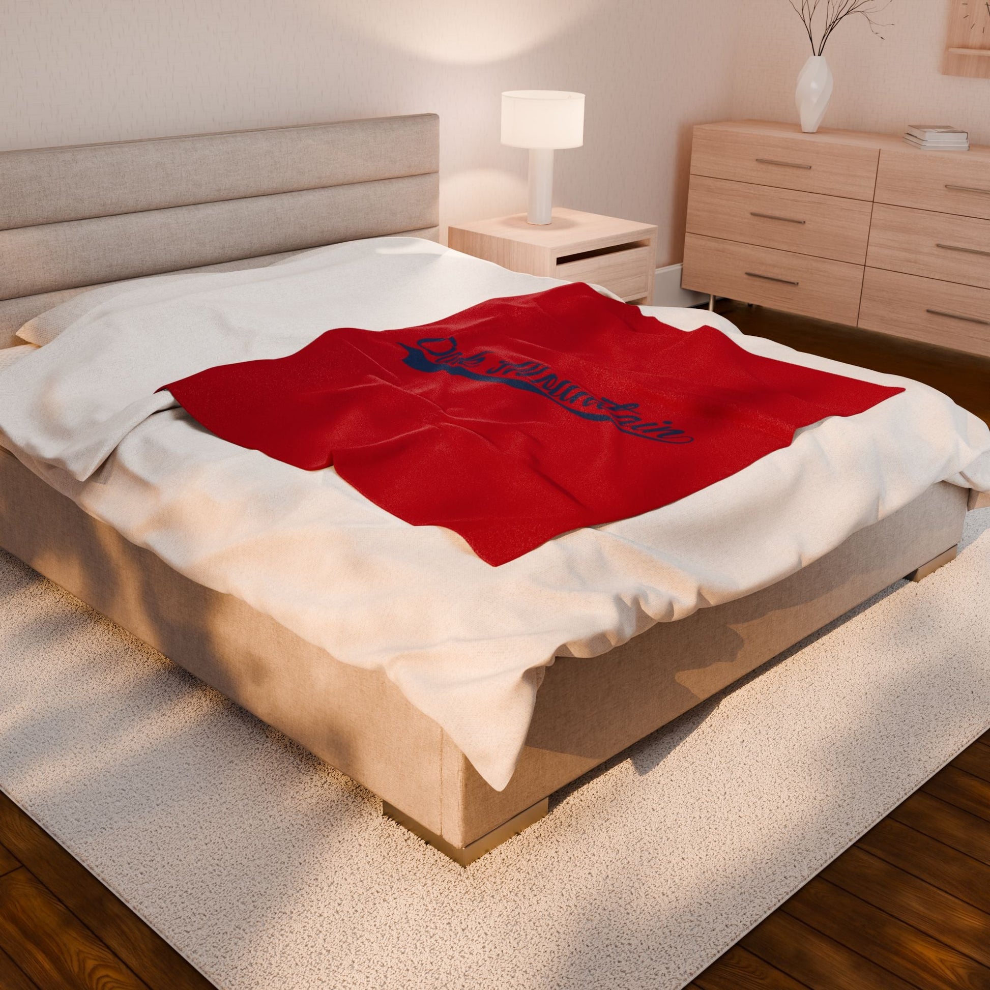 Oak Mountain Velveteen Plush Blanket - joyful