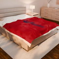 Oak Mountain Velveteen Plush Blanket - joyful