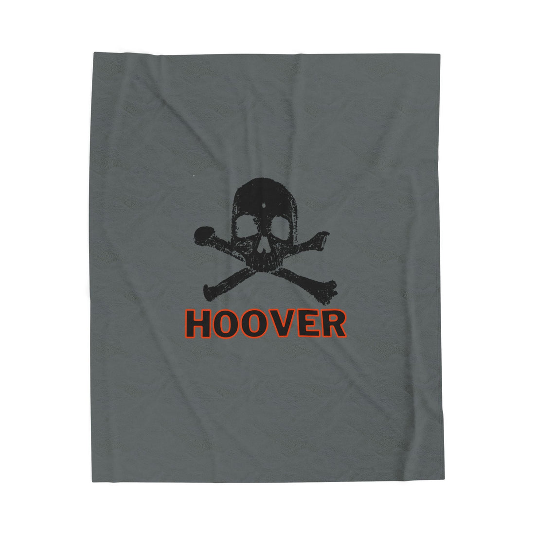 Skull/Crossbones Hoover Velveteen Plush Blanket - joyful